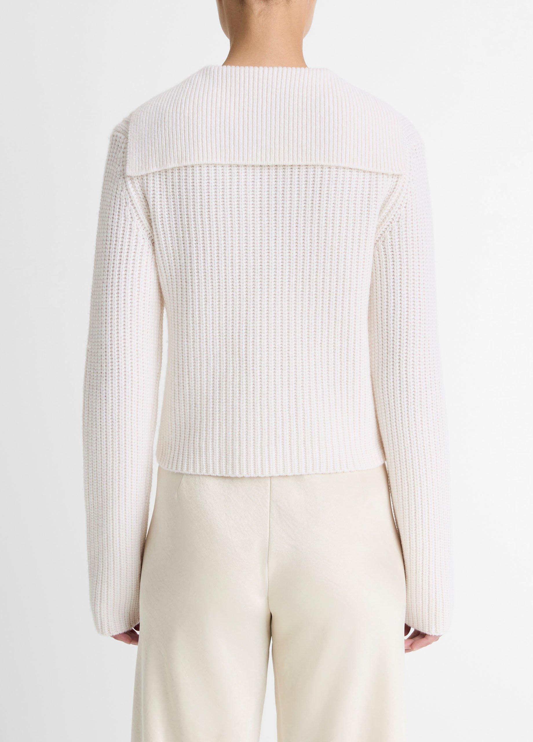 Ribbed Wool-Cashmere Sailor-Collar Sweater image number 2