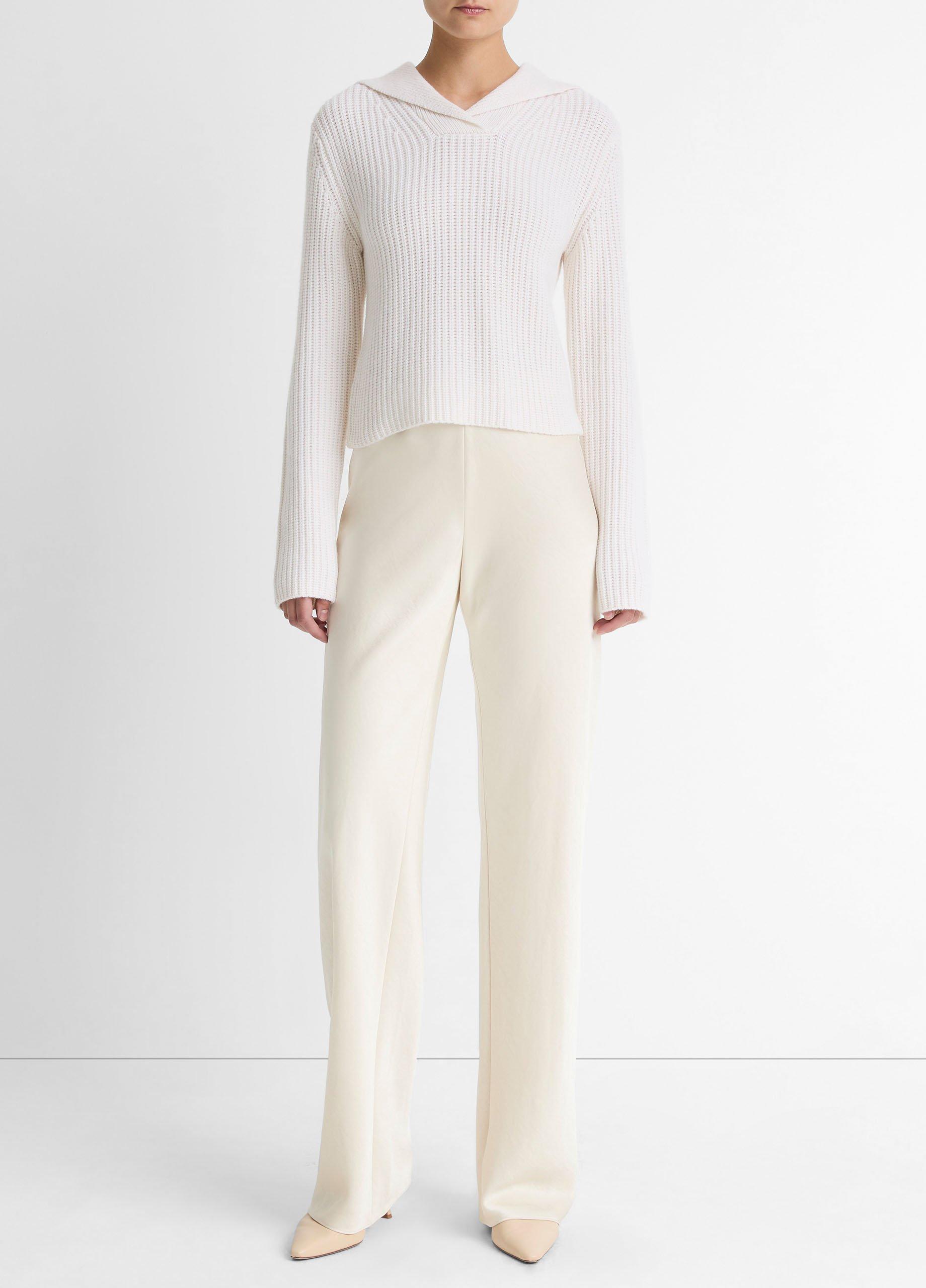 Ribbed Wool-Cashmere Sailor-Collar Sweater image number 3