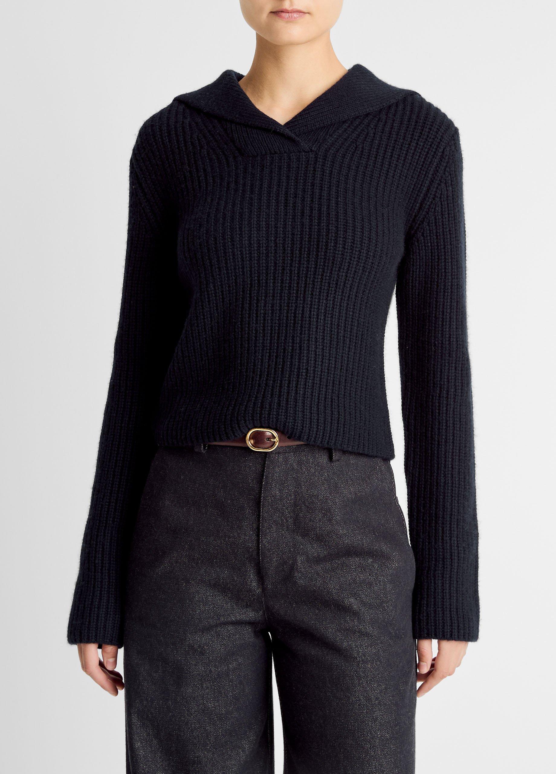 Ribbed Wool-Cashmere Sailor-Collar Sweater image number 0