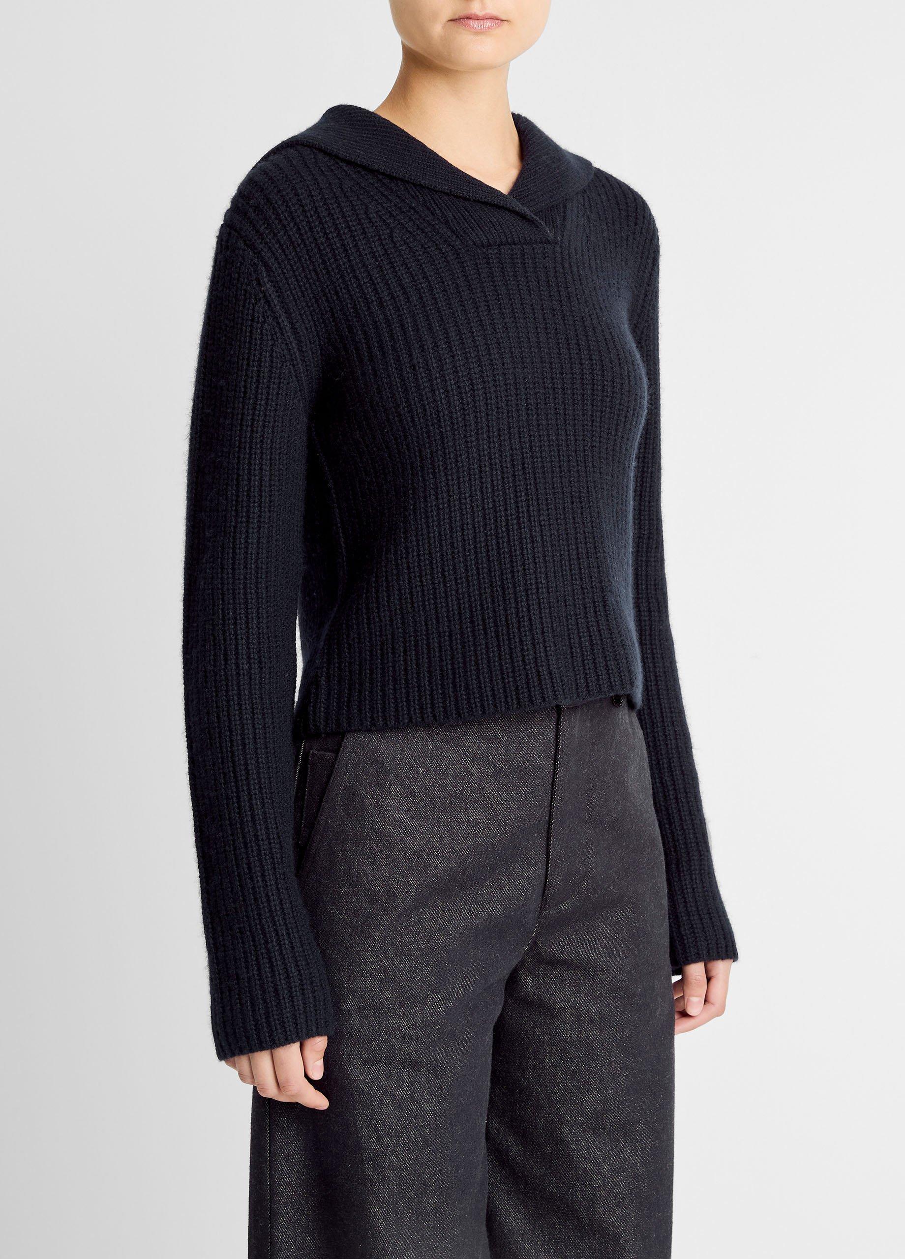Ribbed Wool-Cashmere Sailor-Collar Sweater image number 1
