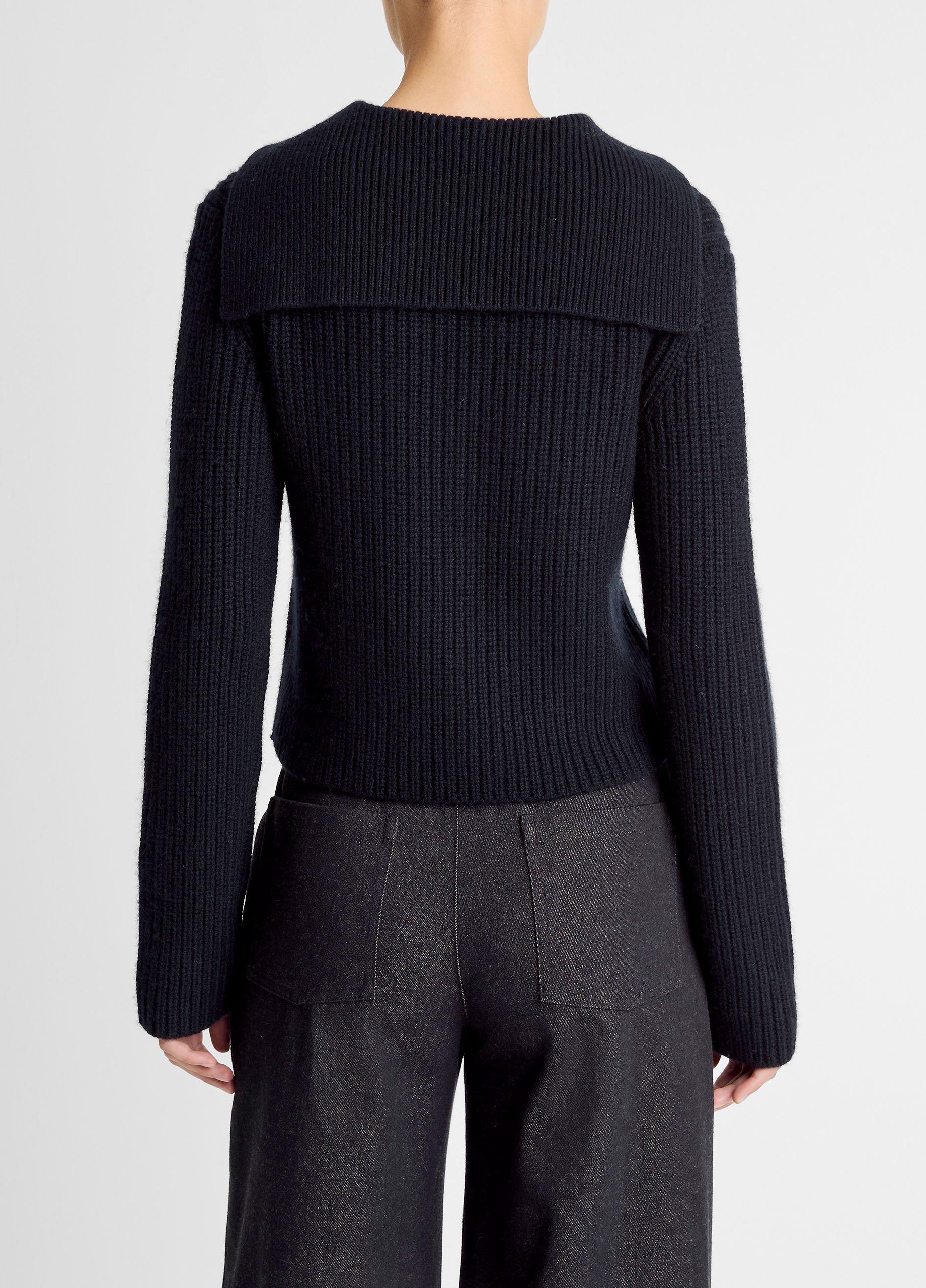 Ribbed Wool-Cashmere Sailor-Collar Sweater image number 2