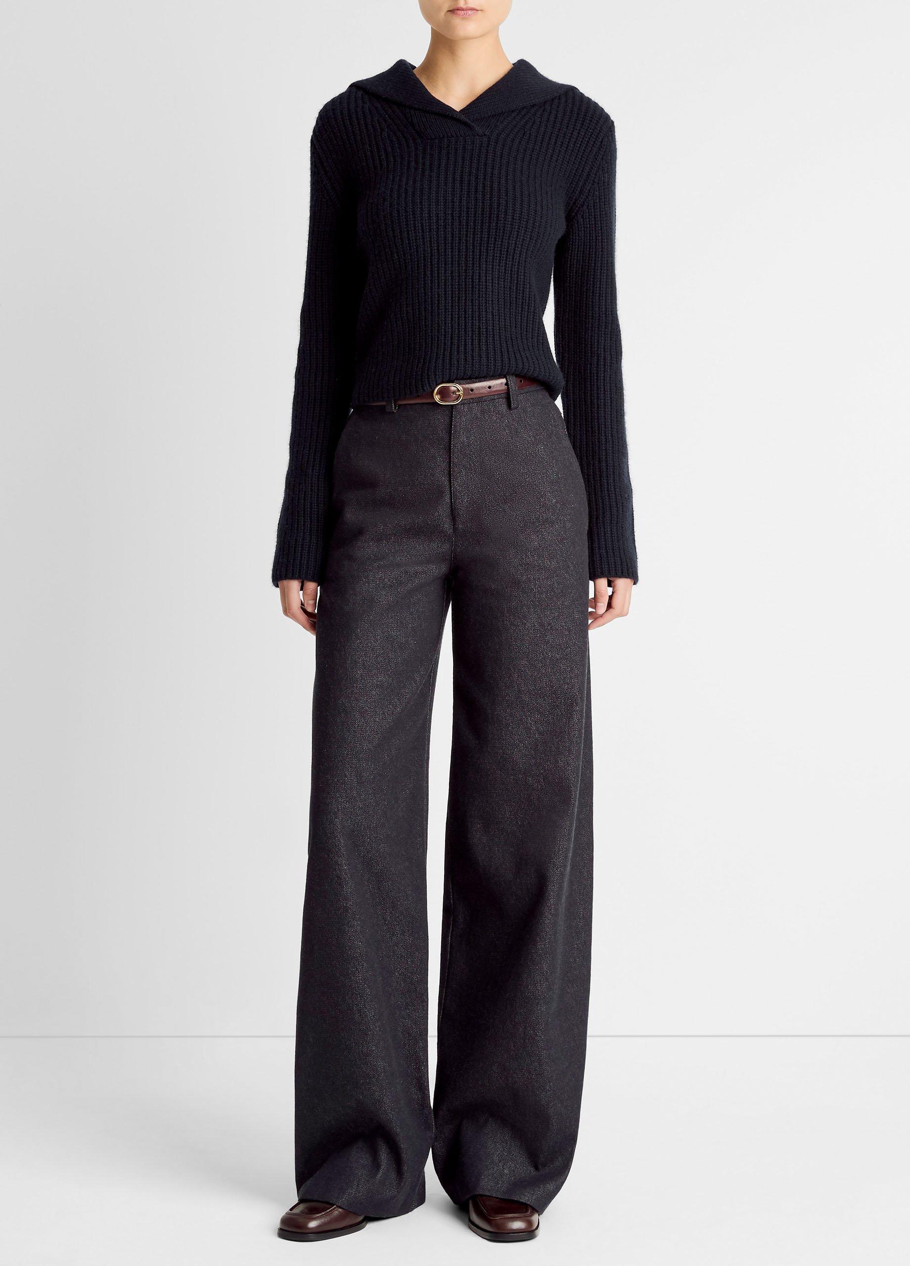 Ribbed Wool-Cashmere Sailor-Collar Sweater image number 3