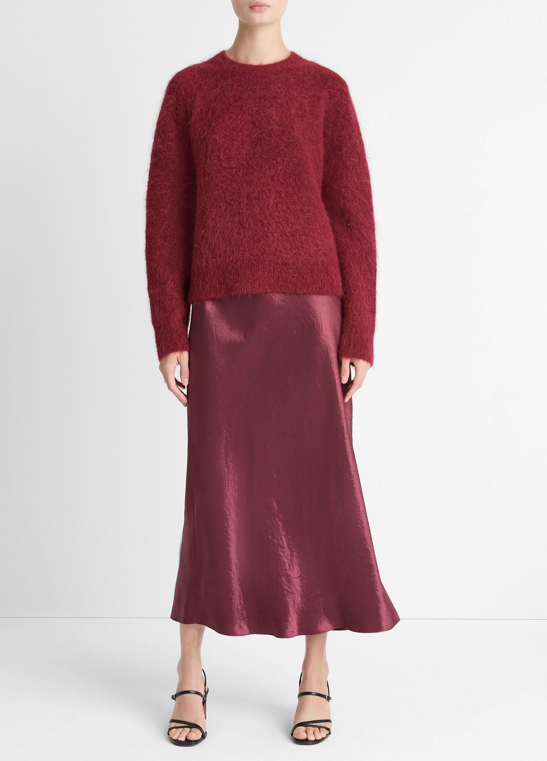 Brushed Alpaca-Blend Crew Neck Sweater image number 3