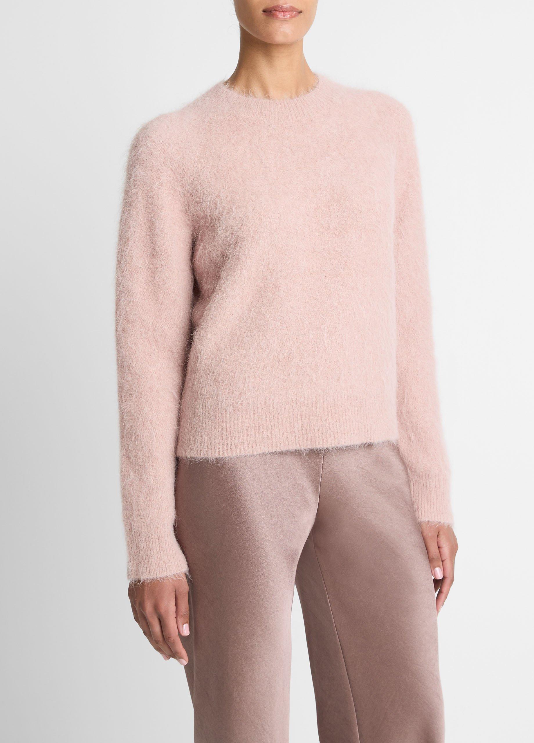 Brushed Alpaca-Blend Crew Neck Sweater image number 1