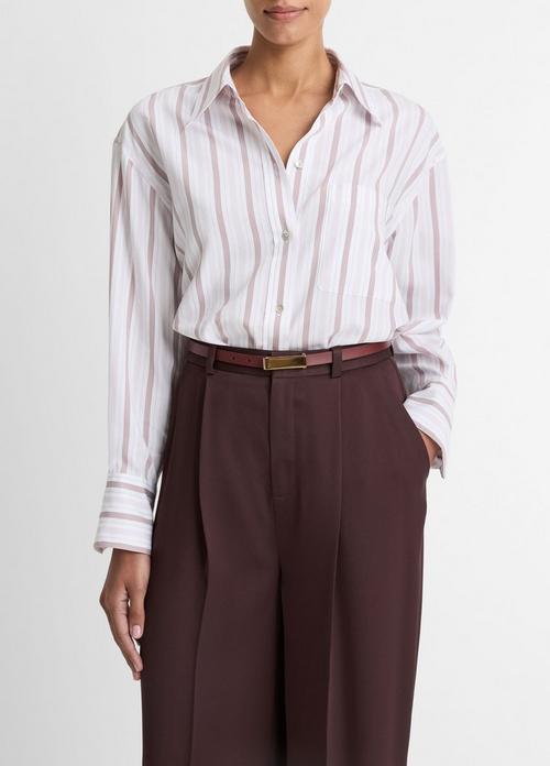 Striped Twill Oversized Shirt