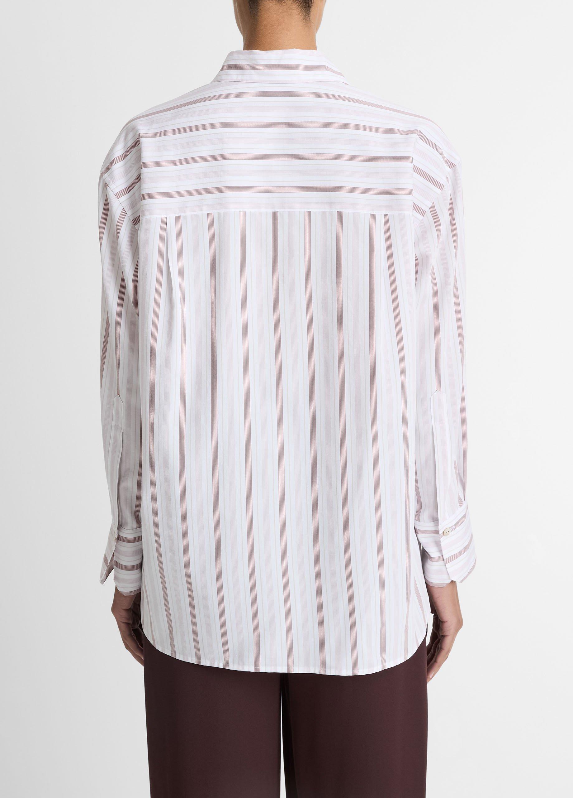 Striped Twill Oversized Shirt image number 2