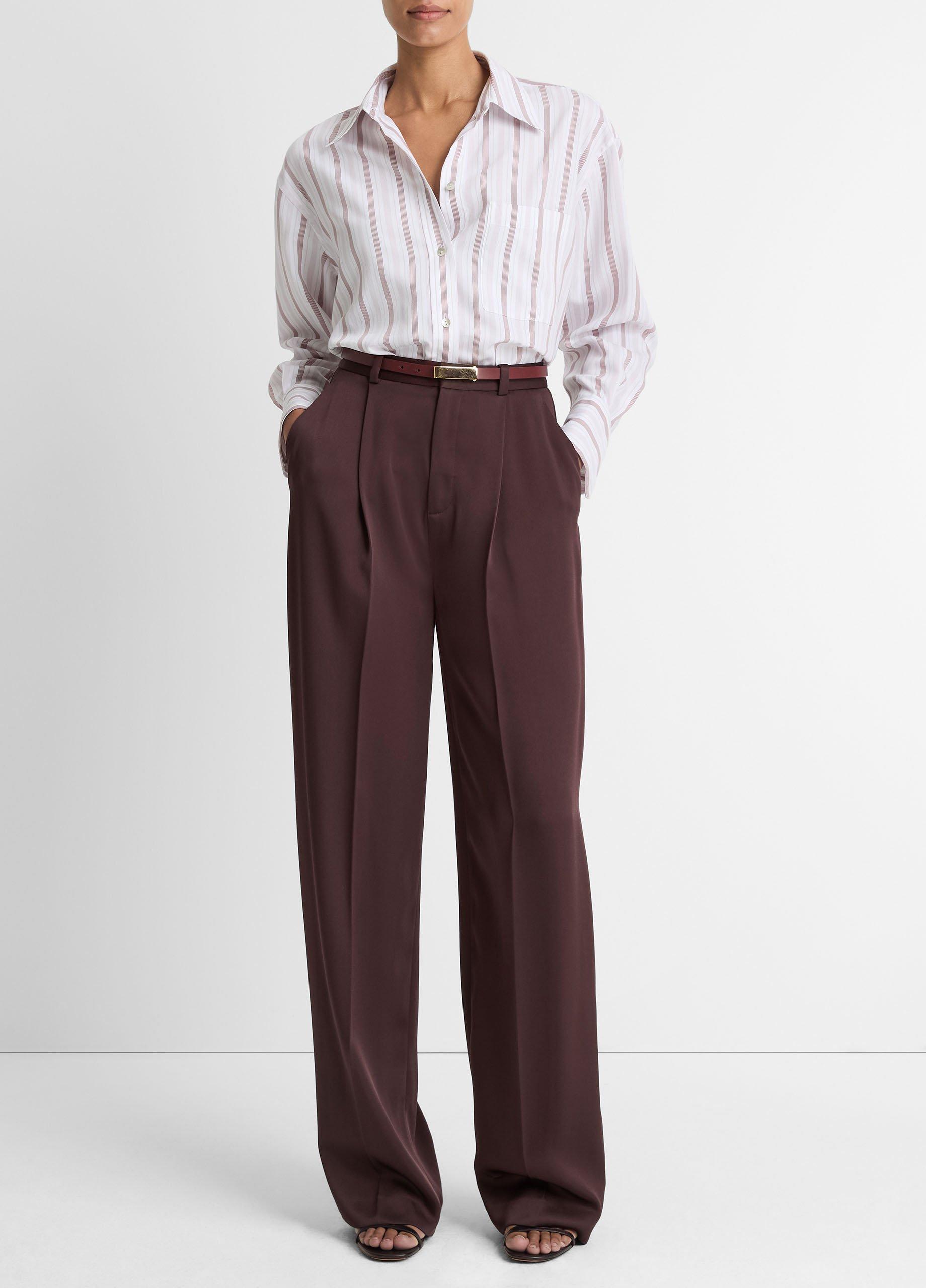 Striped Twill Oversized Shirt image number 3