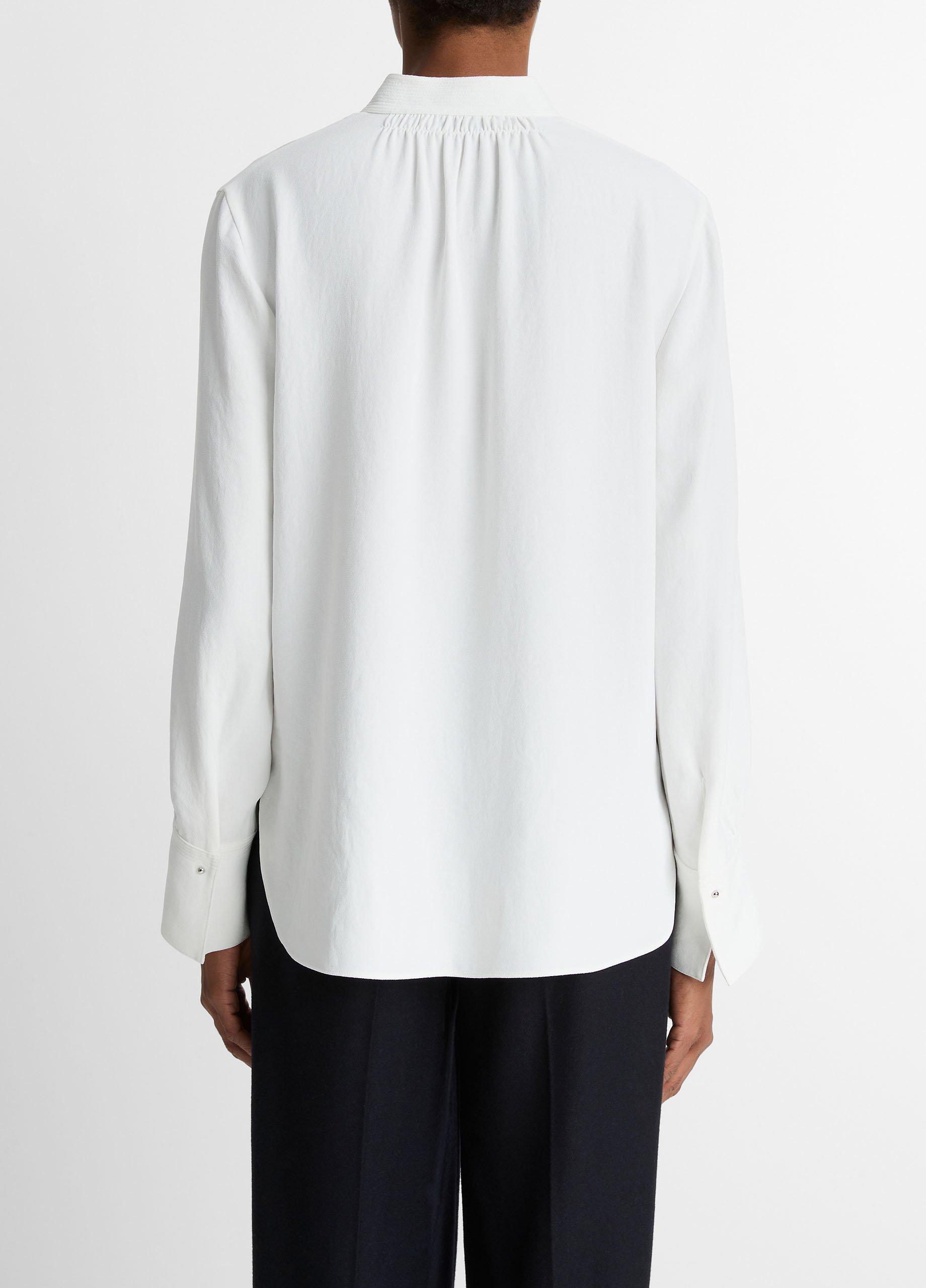 Metal-Button Crepe Shirt image number 2