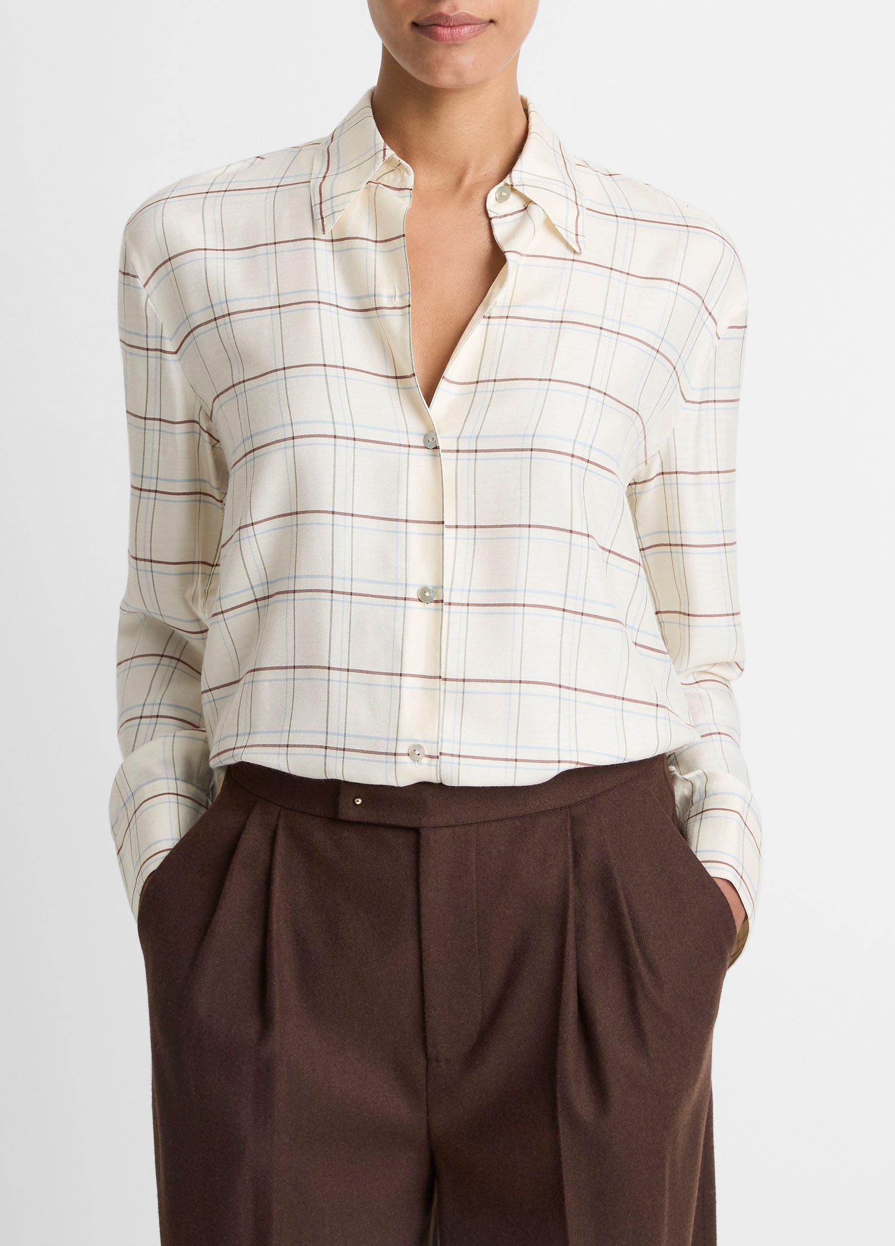 Checked Plaid Button-Front Shirt image number 0