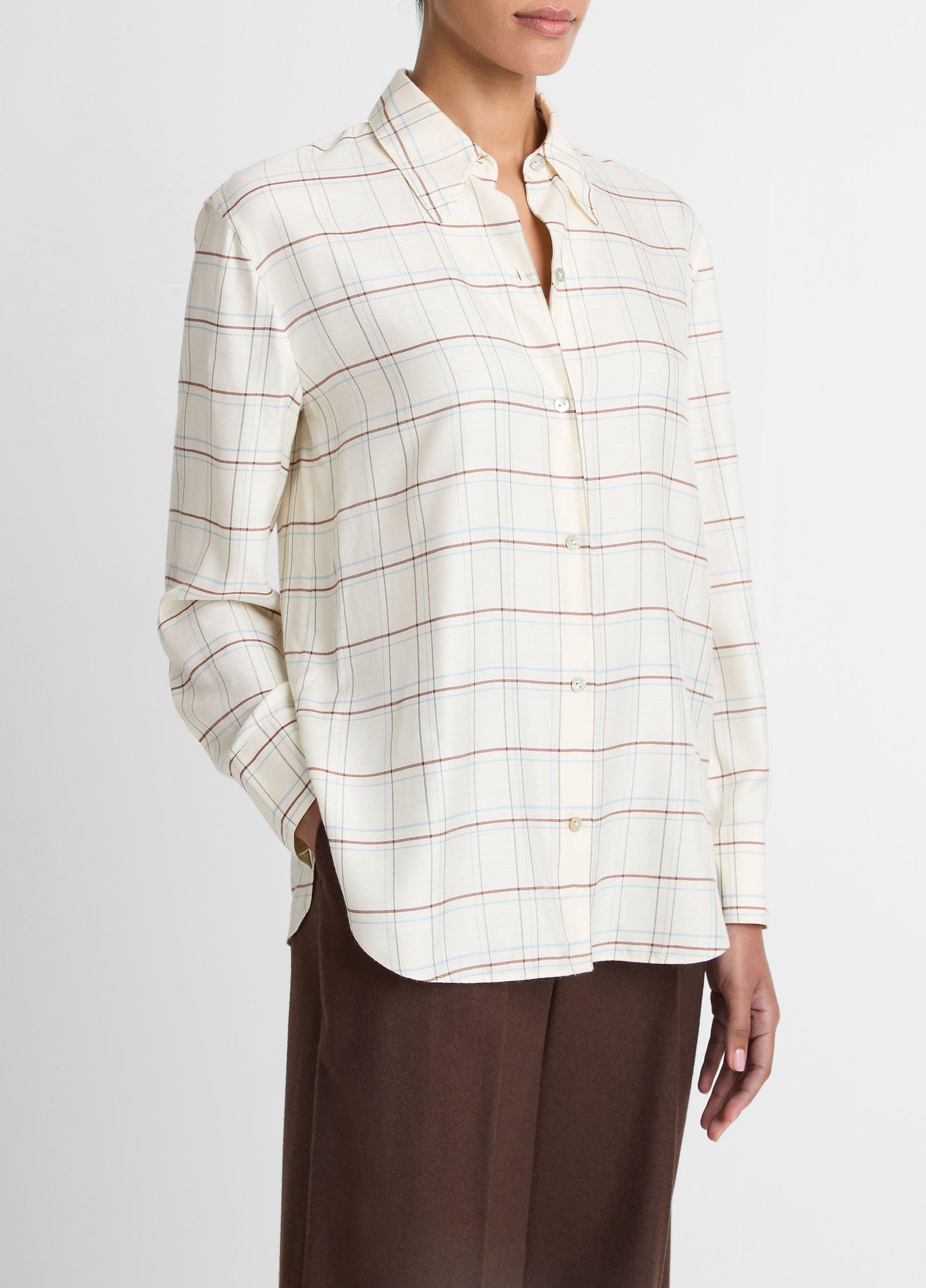 Checked Plaid Button-Front Shirt image number 1