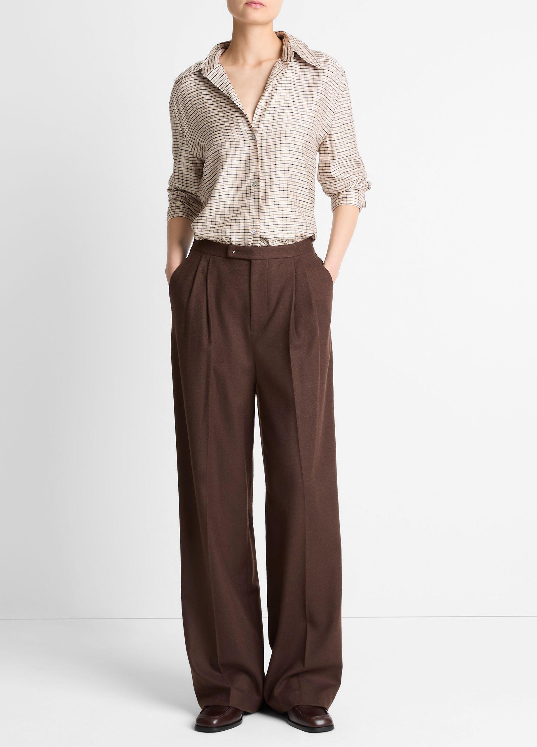 Smocked Micro-Check Button-Front Shirt image number 3