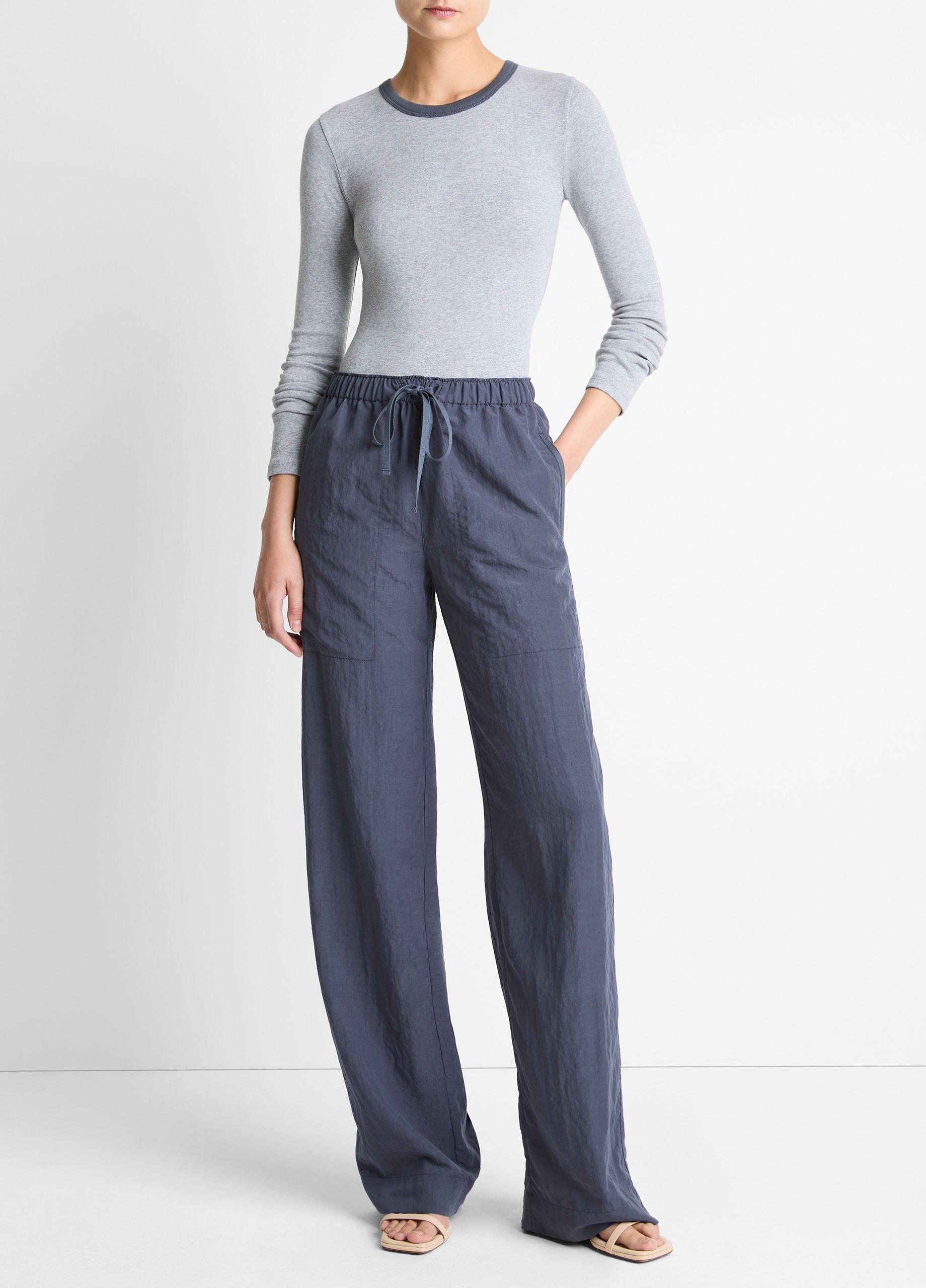 Tipped Heathered Pima Cotton-Blend Long-Sleeve T-Shirt image number 3