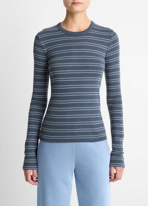 Striped Pima Cotton-Blend Long-Sleeve T-Shirt