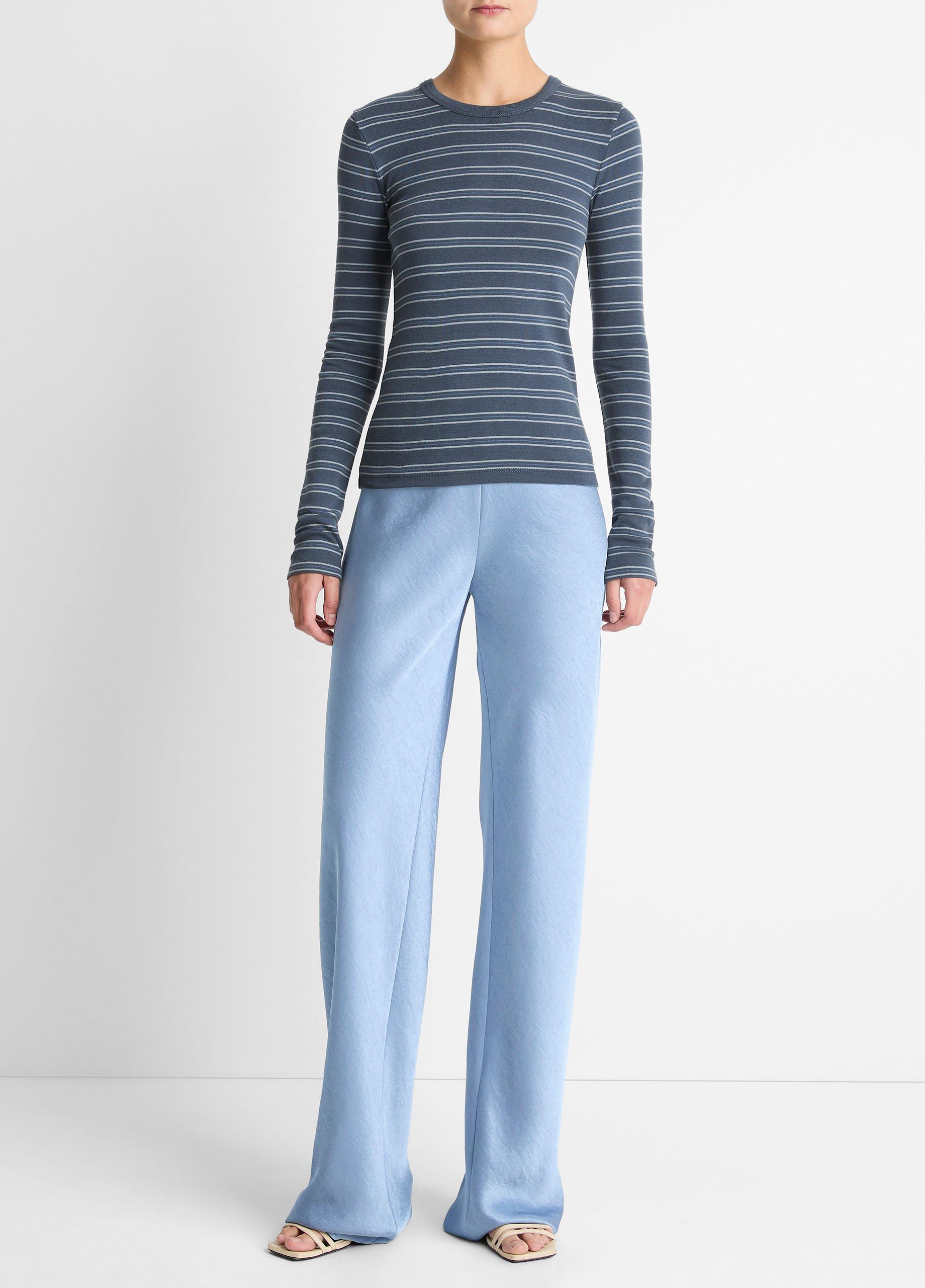 Striped Pima Cotton-Blend Long-Sleeve T-Shirt image number 3