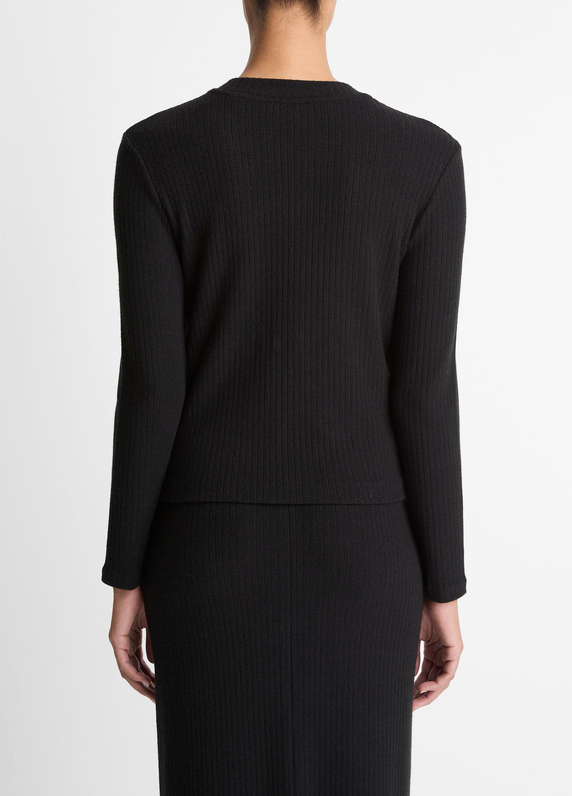 Cozy Rib High V-Neck Top image number 2