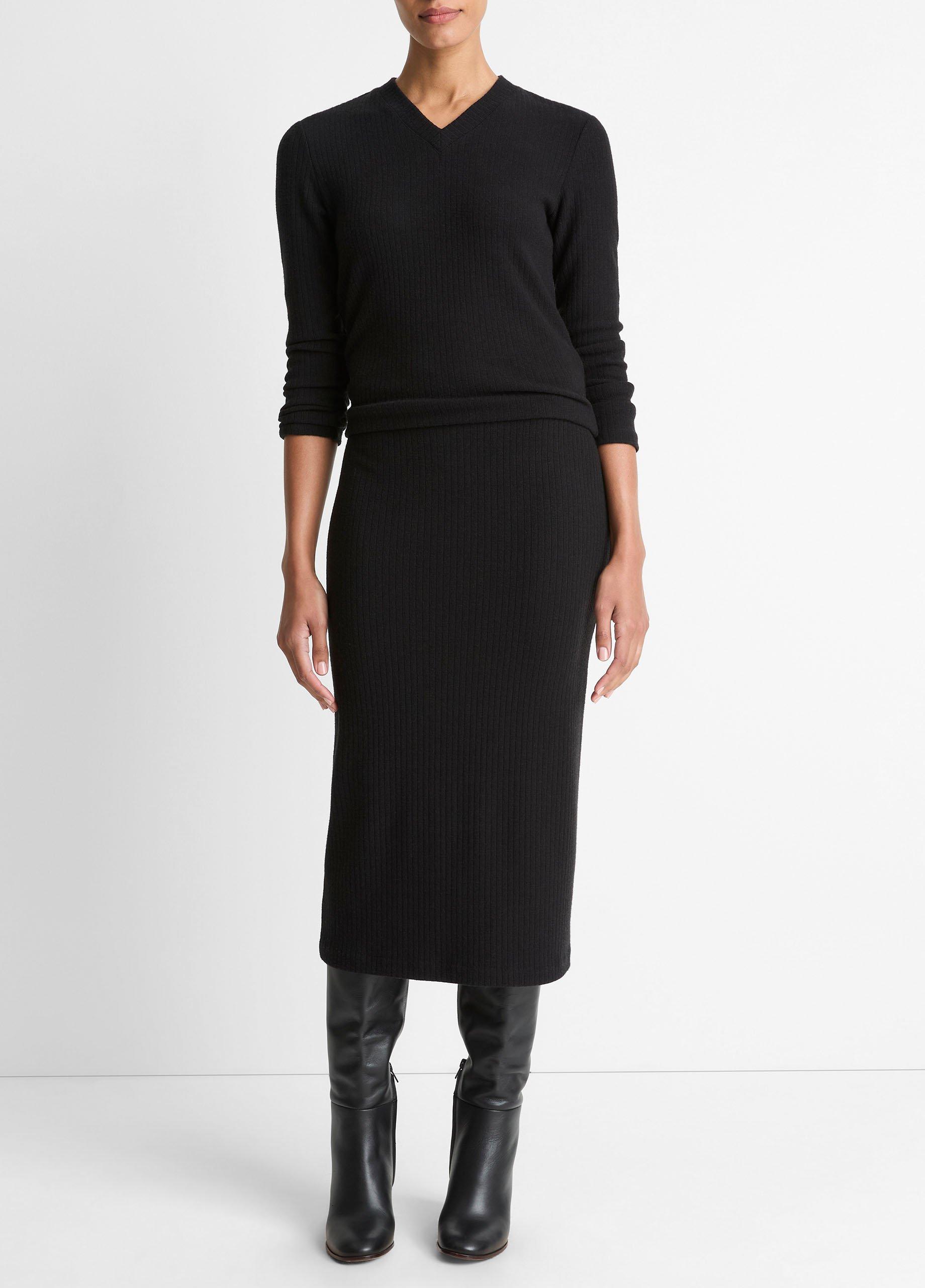 Cozy Rib High V-Neck Top image number 3