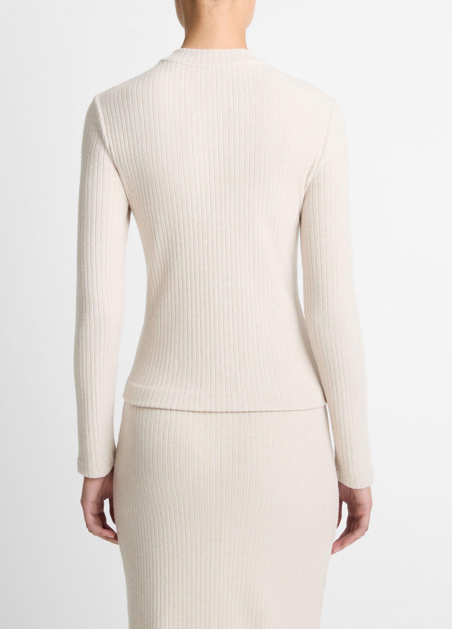 Cozy Rib High V-Neck Top image number 2