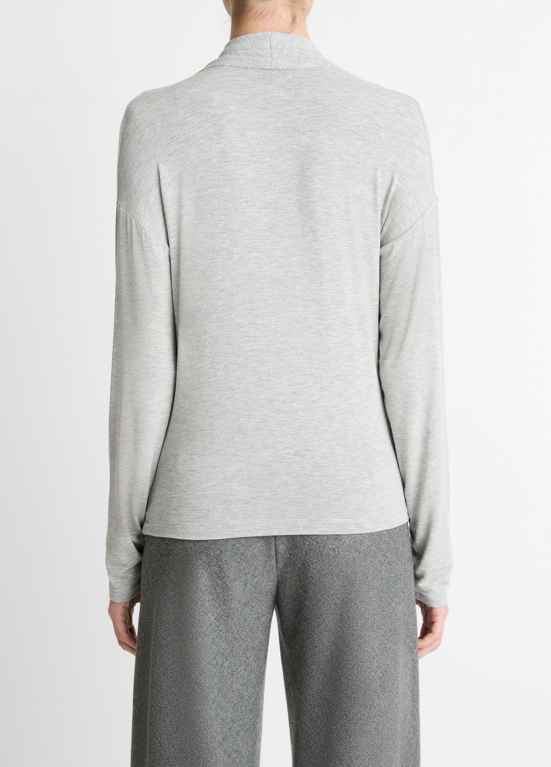 Relaxed Fixed-Wrap Jersey Top image number 2