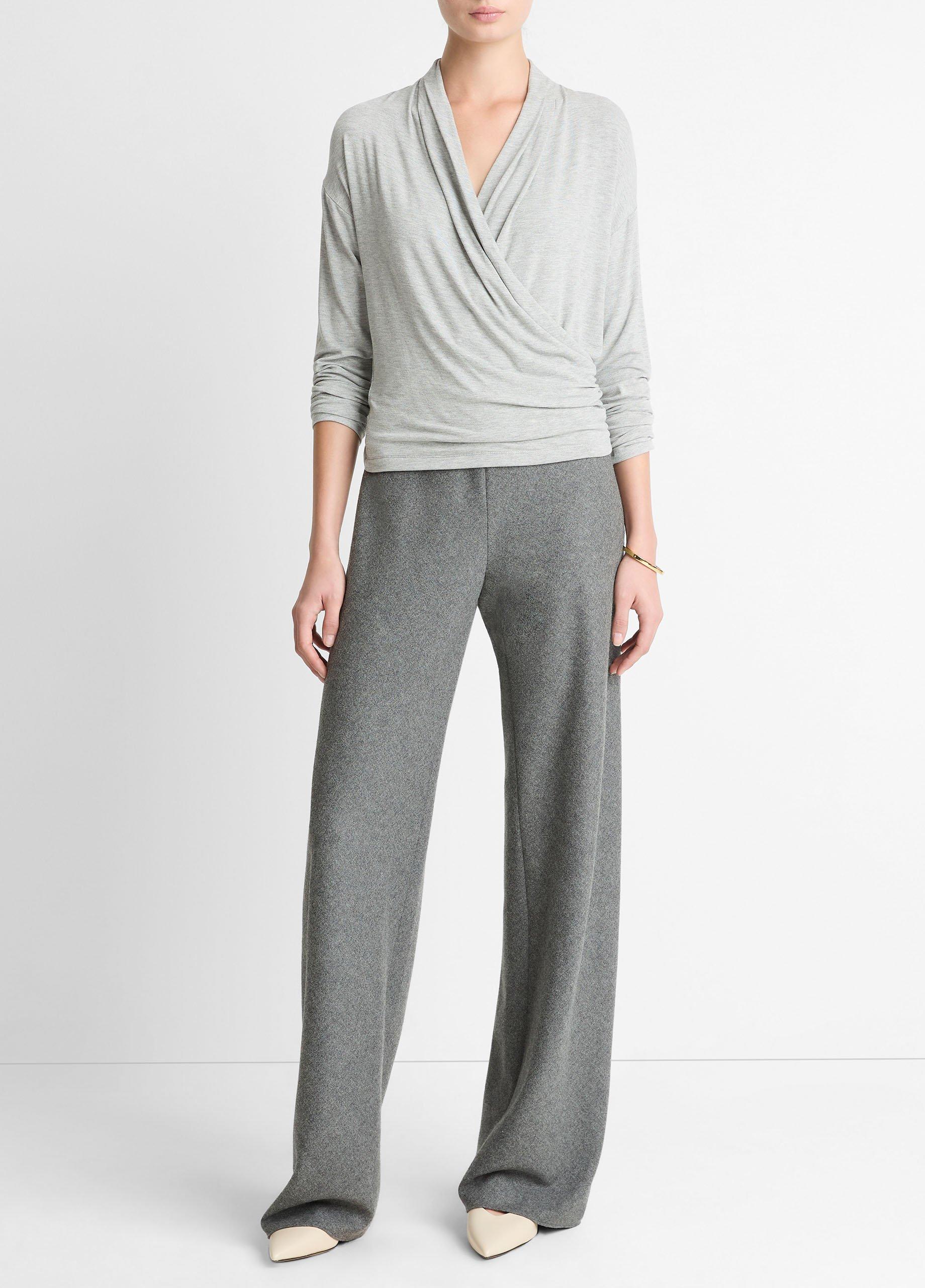 Relaxed Fixed-Wrap Jersey Top image number 3