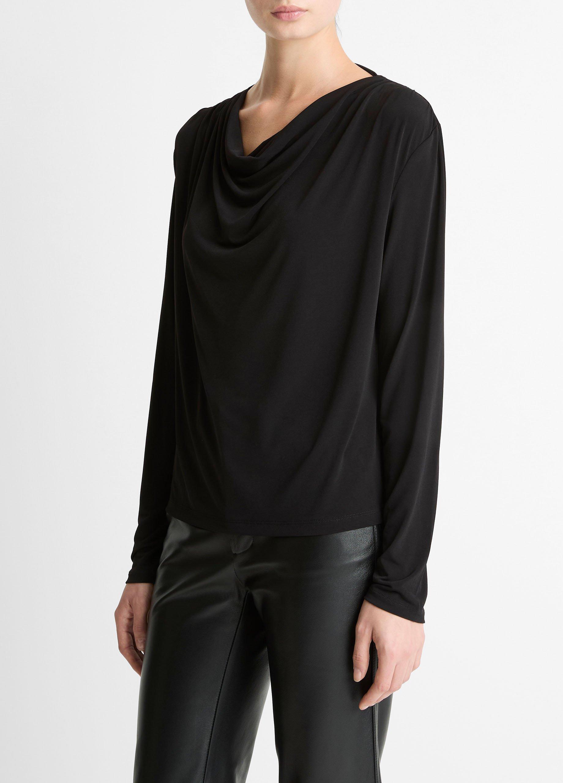 Matte Jersey Cowl-Neck Top image number 1