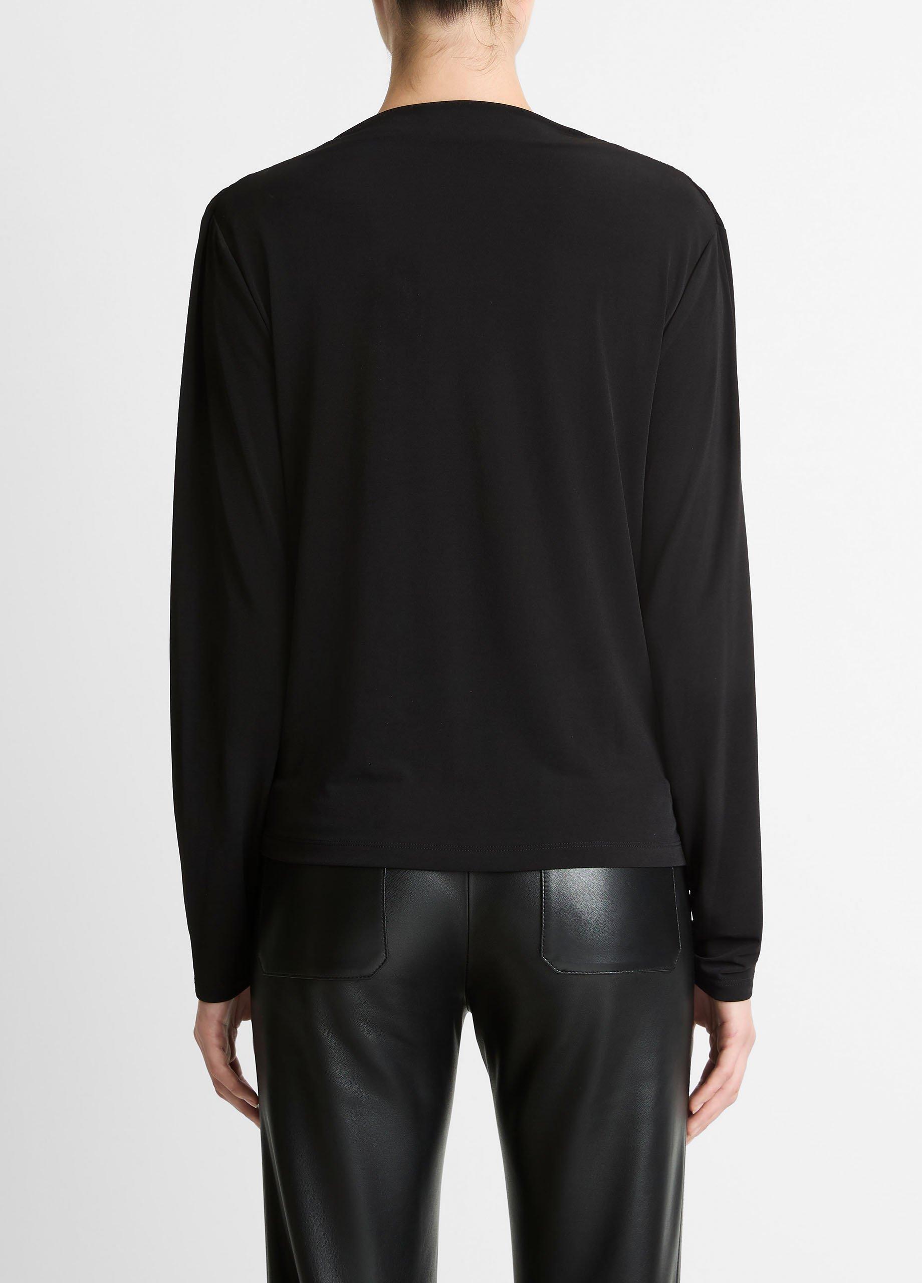 Matte Jersey Cowl-Neck Top image number 2