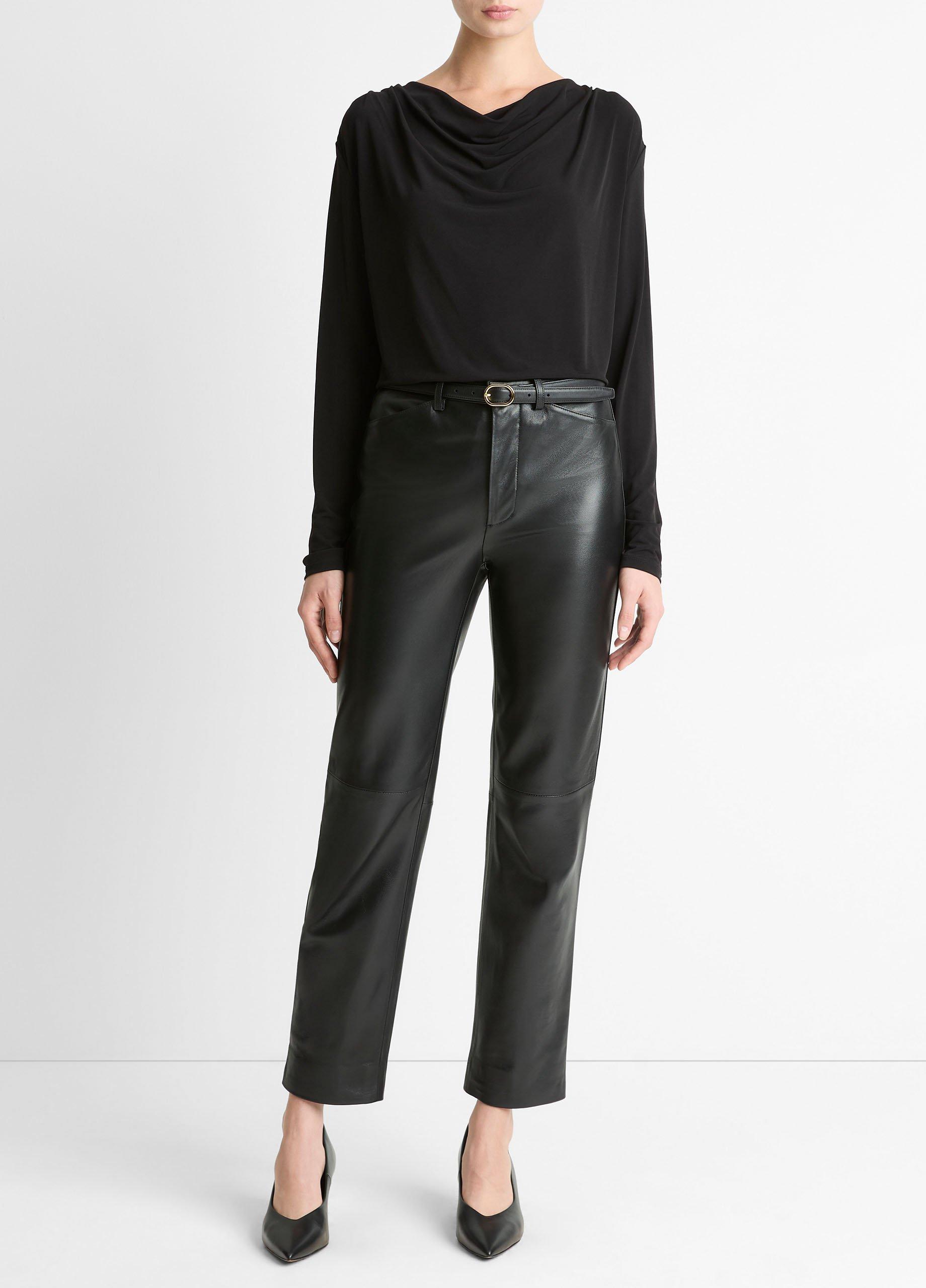 Matte Jersey Cowl-Neck Top image number 3