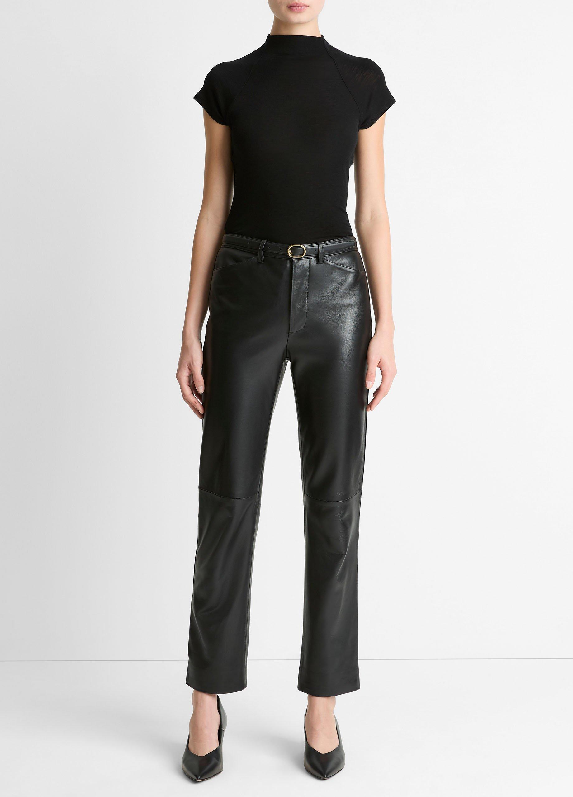 Wool Raglan Cap-Sleeve Mock-Neck Top image number 3