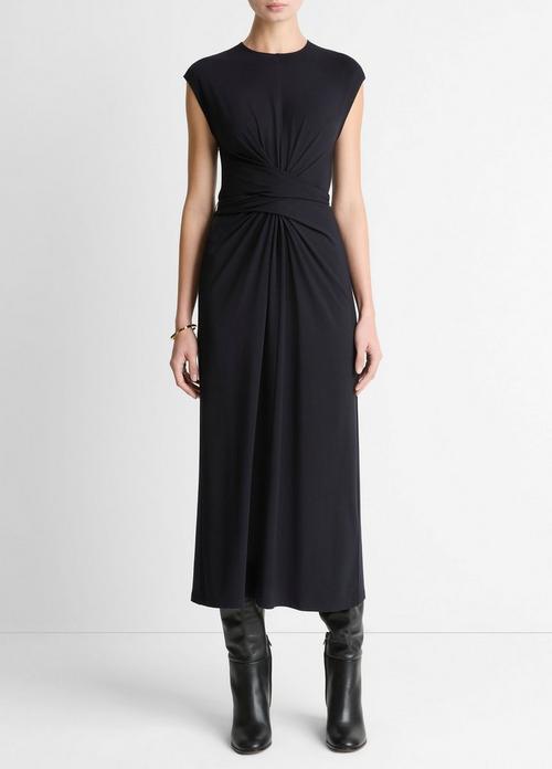 Jersey Wrap Midi Dress