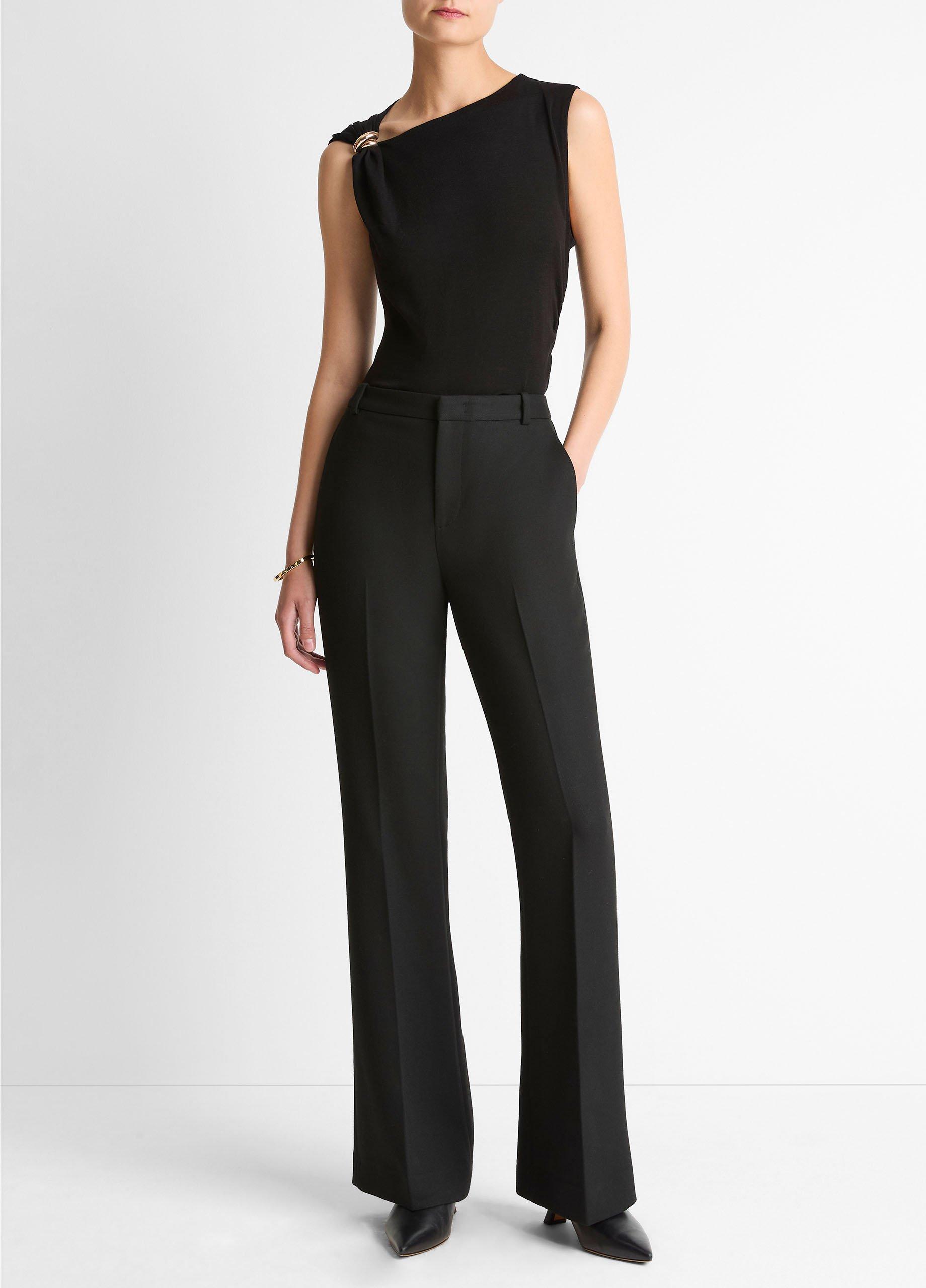 Cinched-Shoulder Wool-Blend Top image number 3