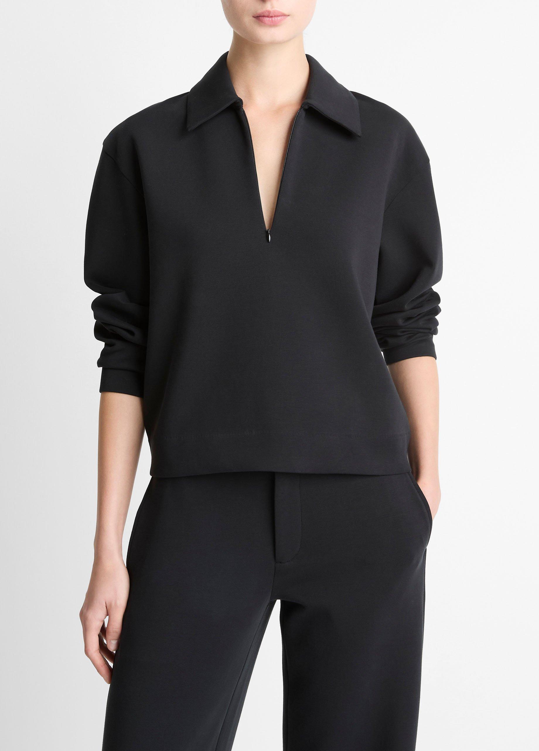 Cotton-Blend Half-Zip Pullover image number 0