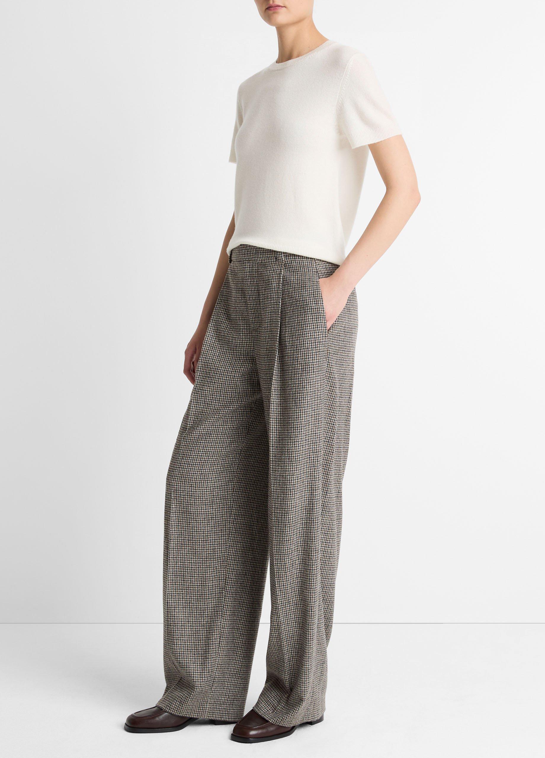 Plaid Wool-Blend High-Waist Trouser image number 1