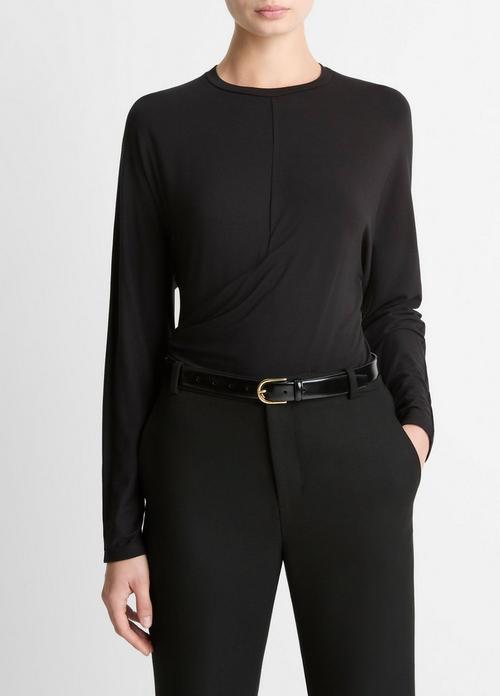 Fixed-Drape Long-Sleeve T-Shirt