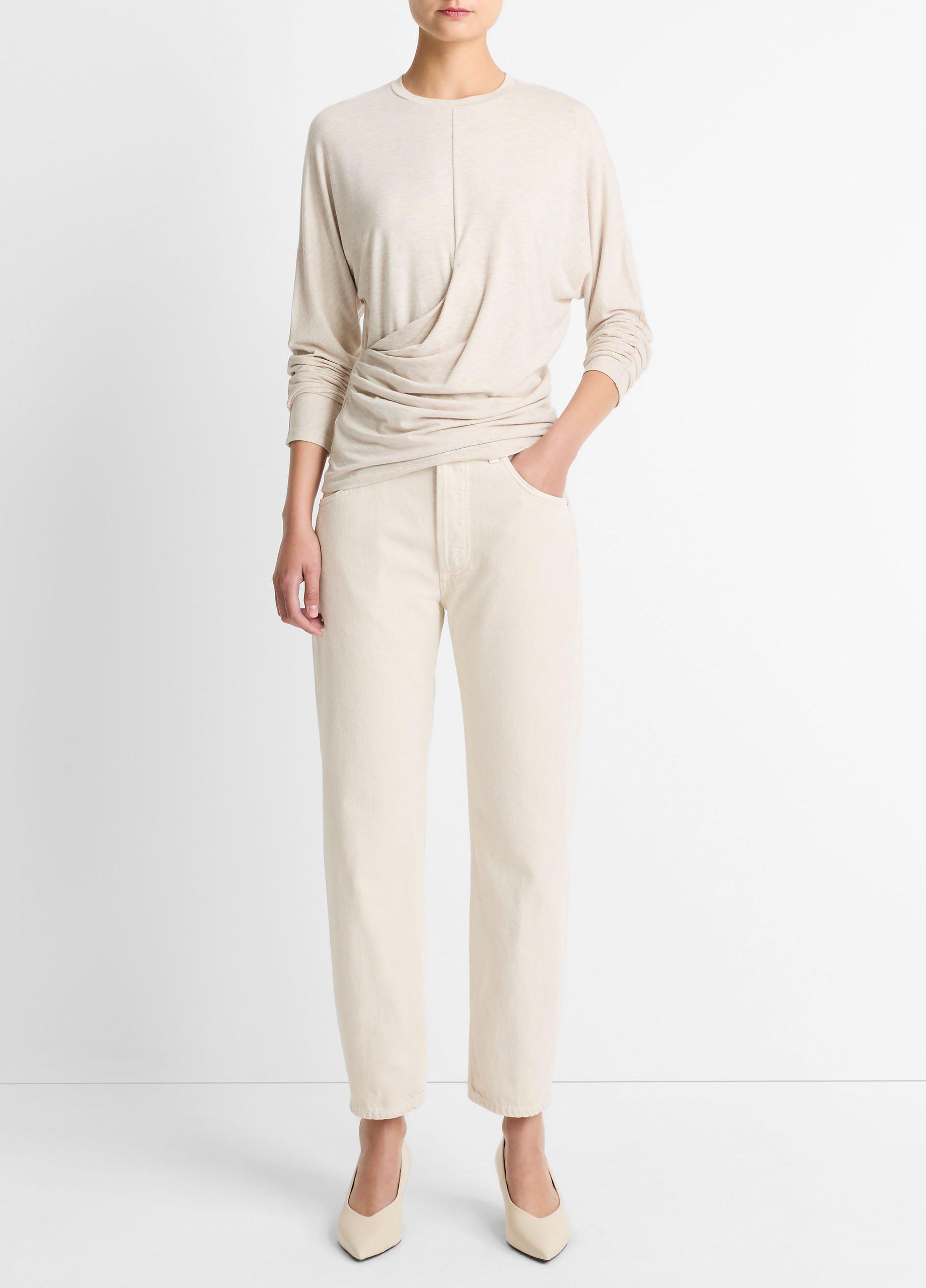 Fixed-Drape Long-Sleeve T-Shirt image number 3