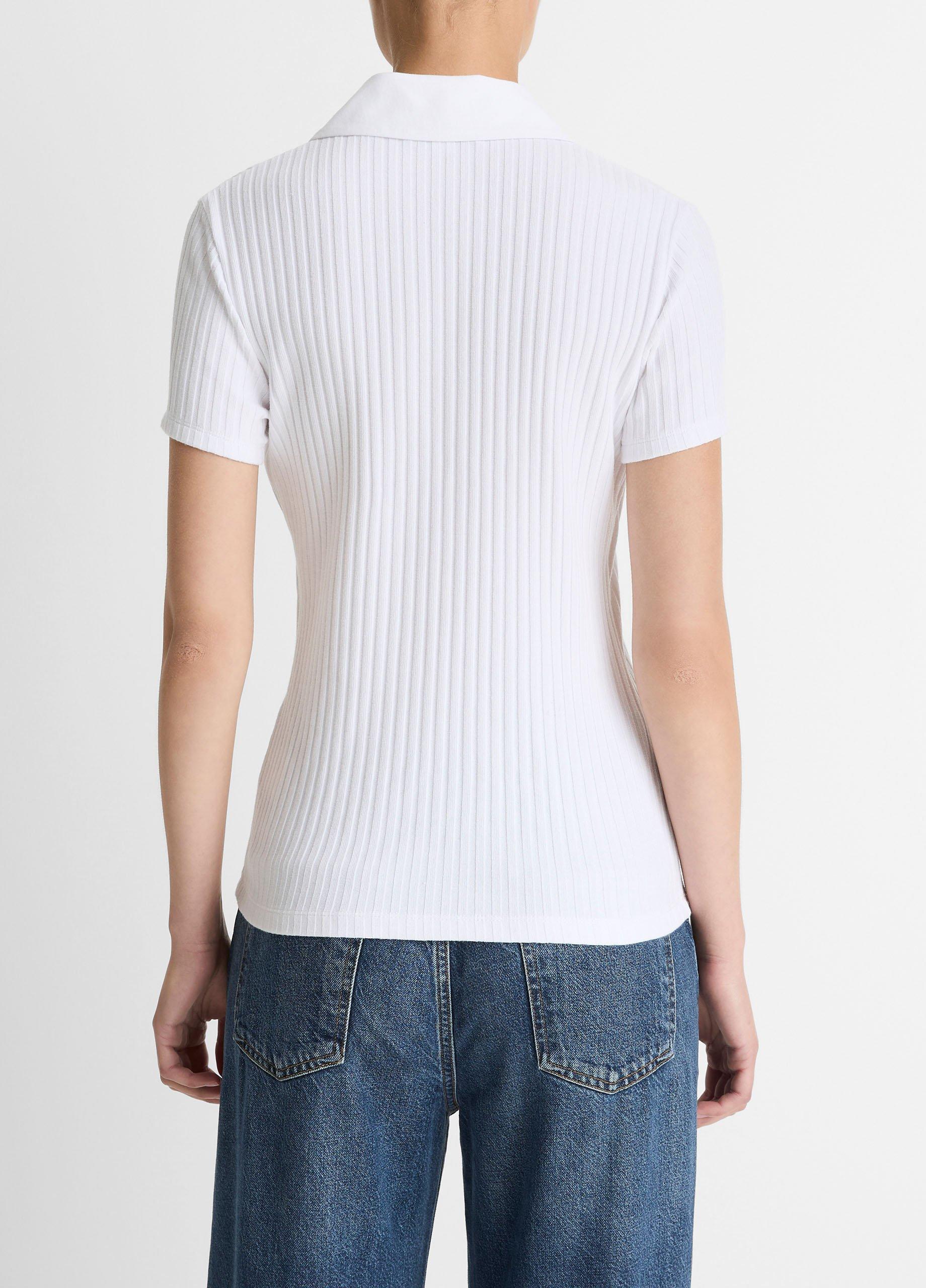 Ribbed Cotton-Blend Polo Shirt image number 2