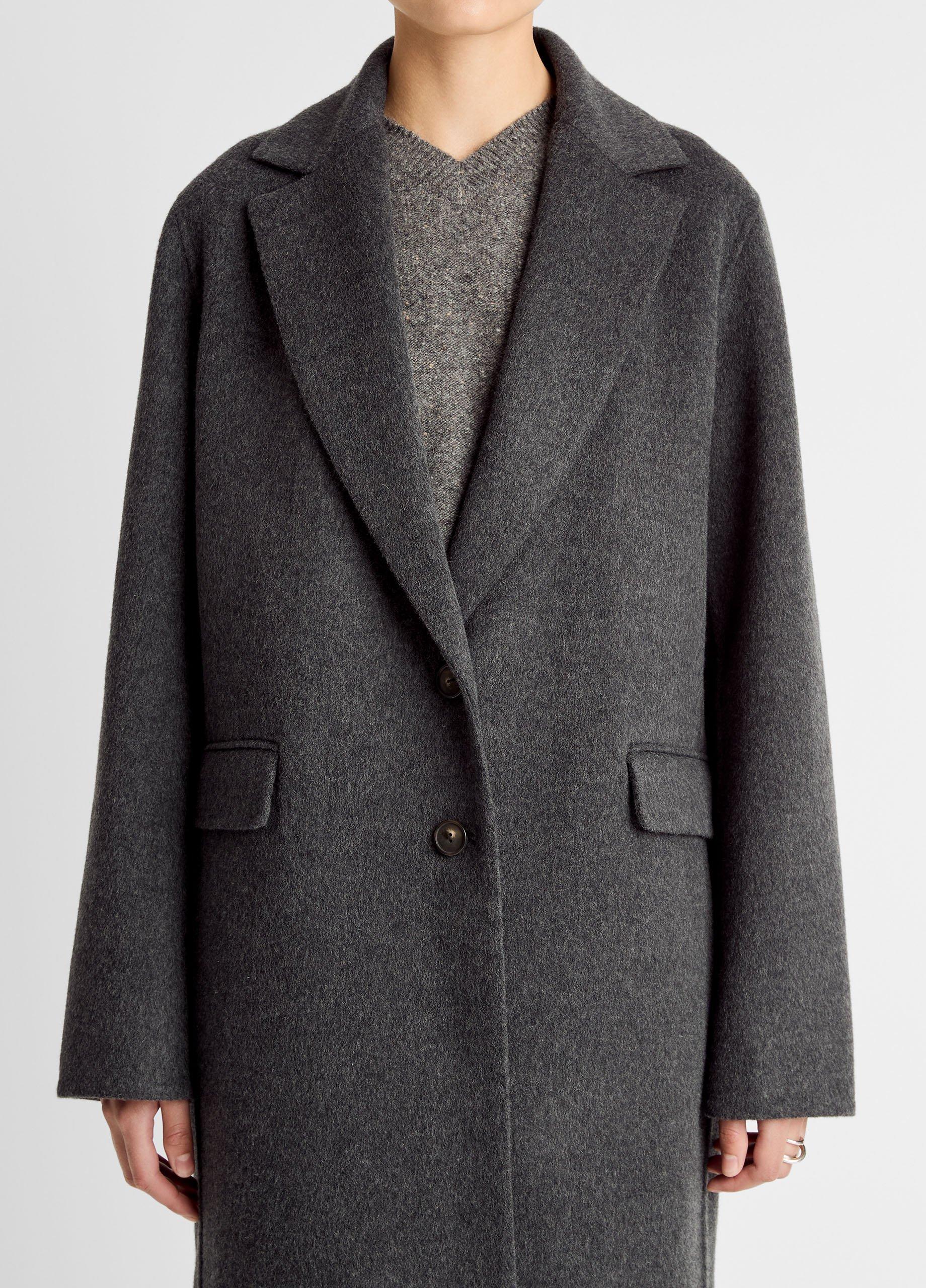 Wool-Blend Single-Breasted Coat in Coats | Vince