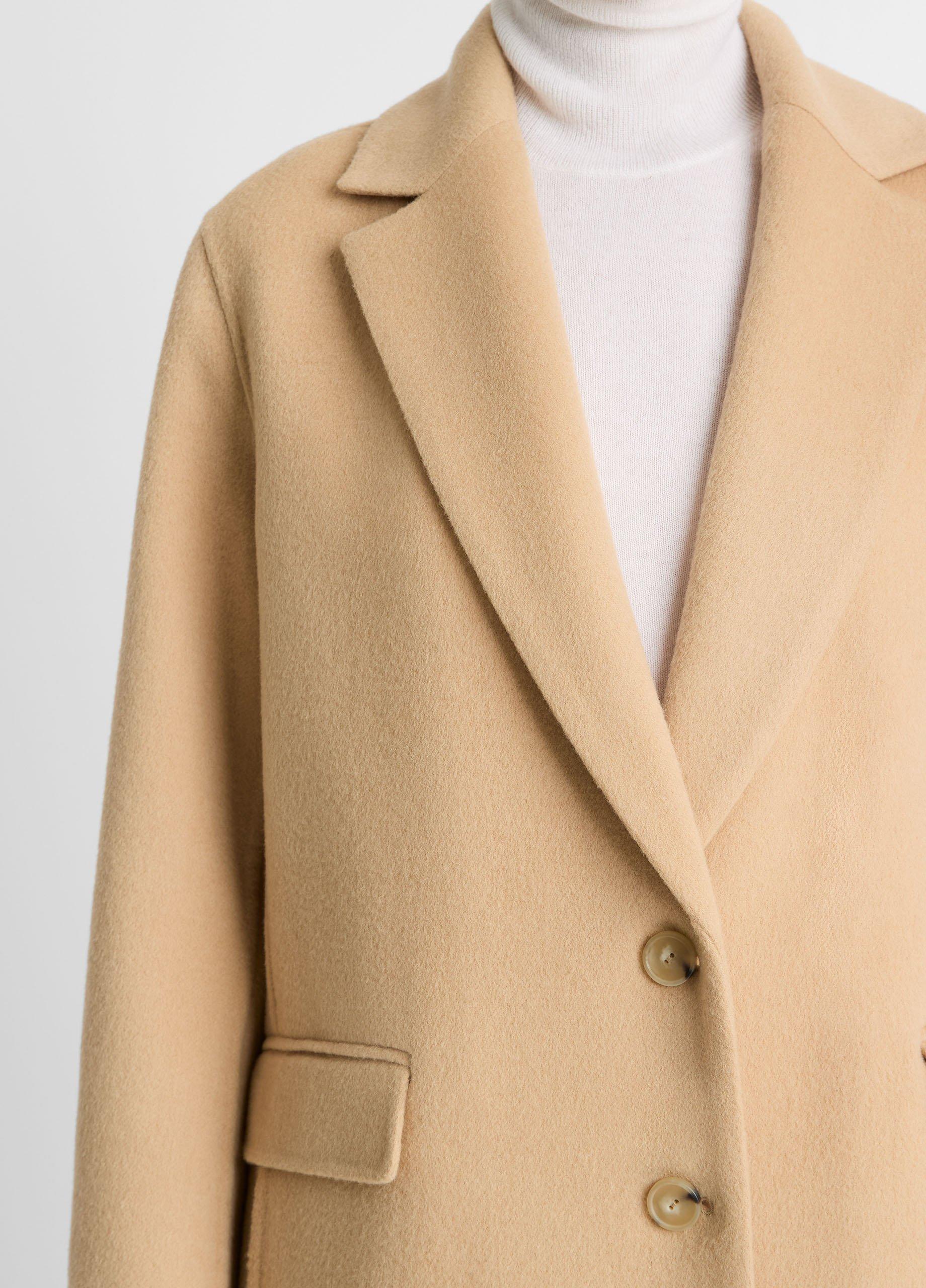 Wool-Blend Single-Breasted Coat in Coats | Vince