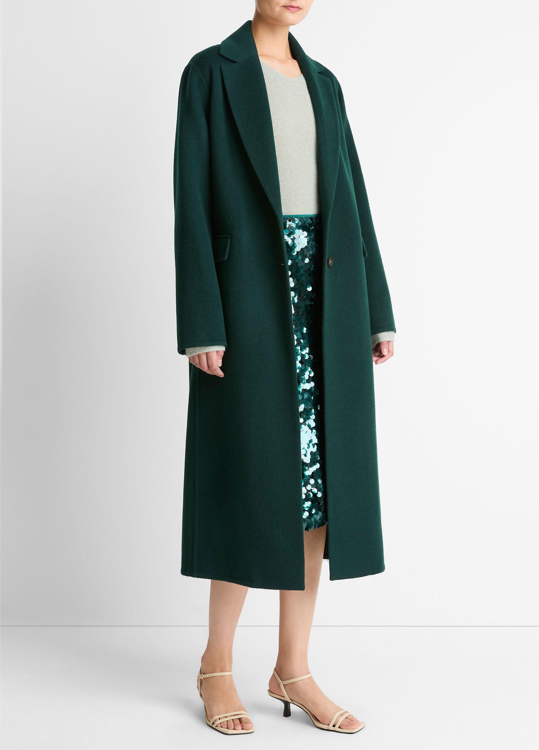 Wool-Blend Single-Breasted Coat image number 1