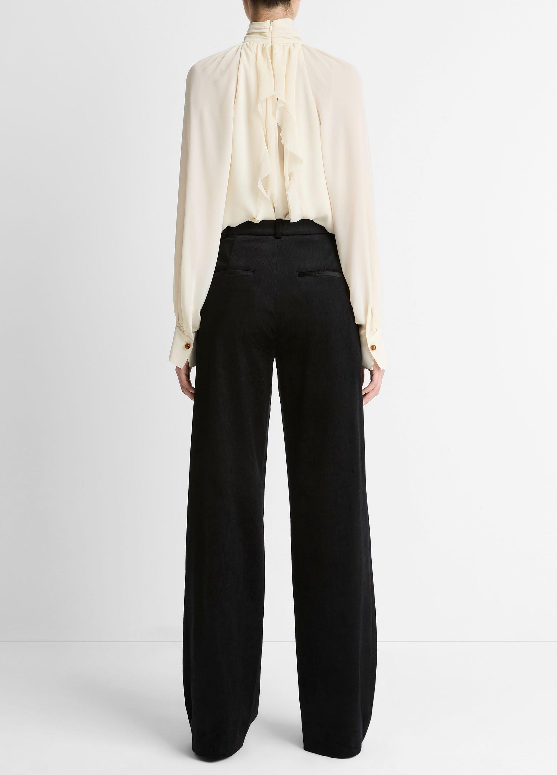 Italian Velvet High-Waist Wide-Leg Trouser image number 2