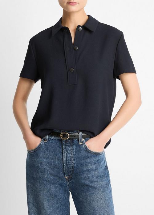 Crepe Polo Shirt
