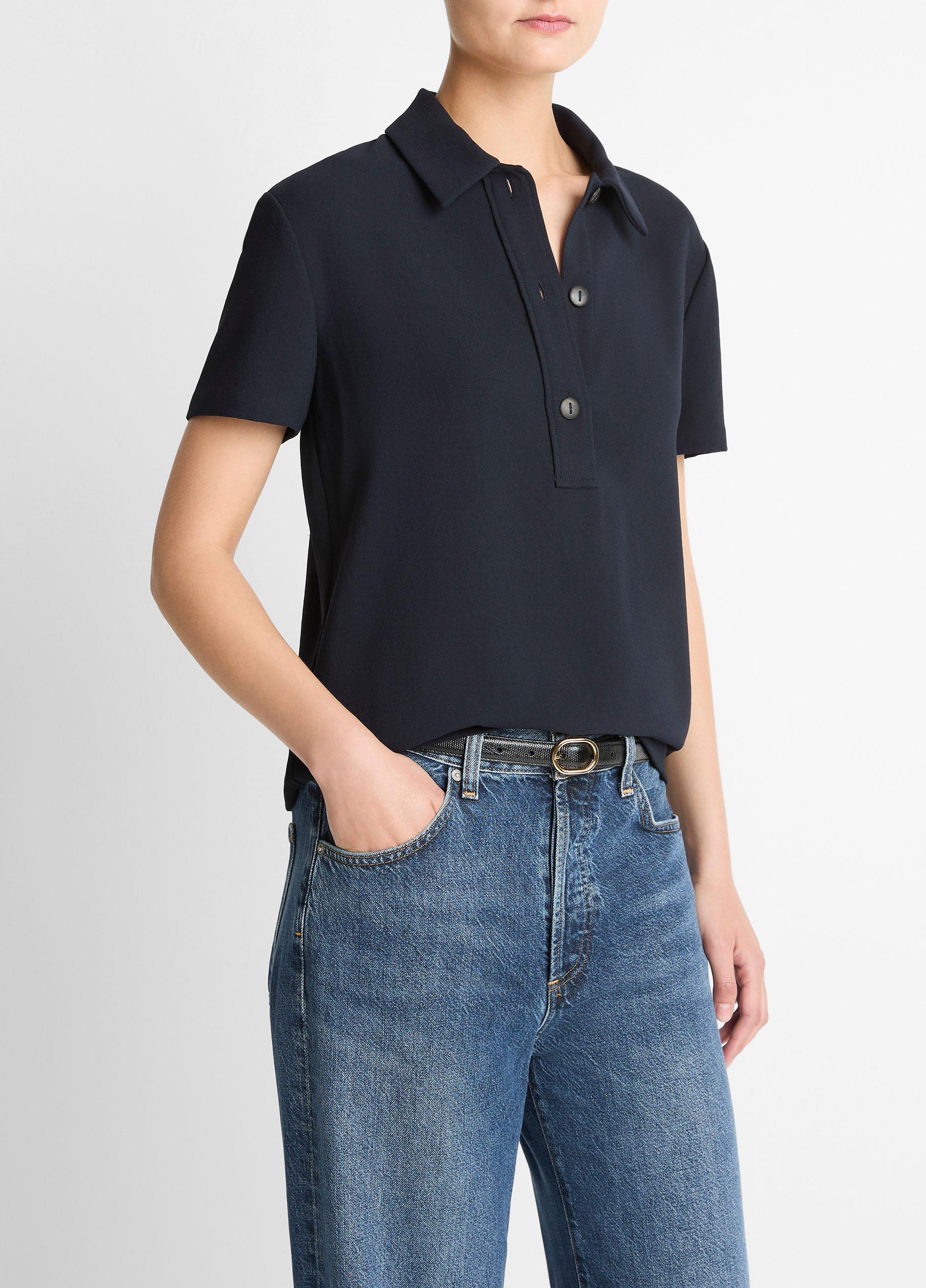 Crepe Polo Shirt image number 1