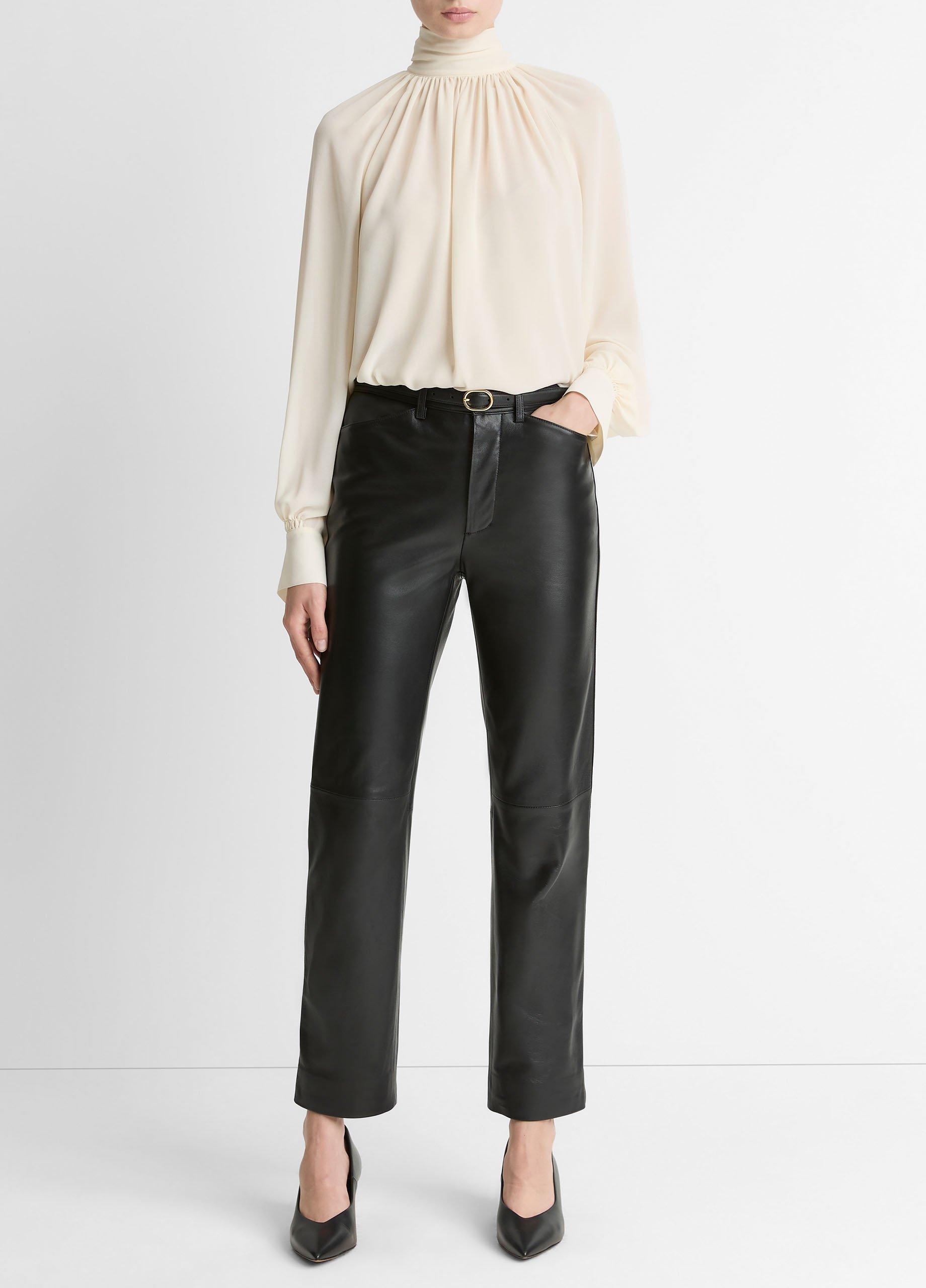 Leather Straight-Leg Trouser image number 0