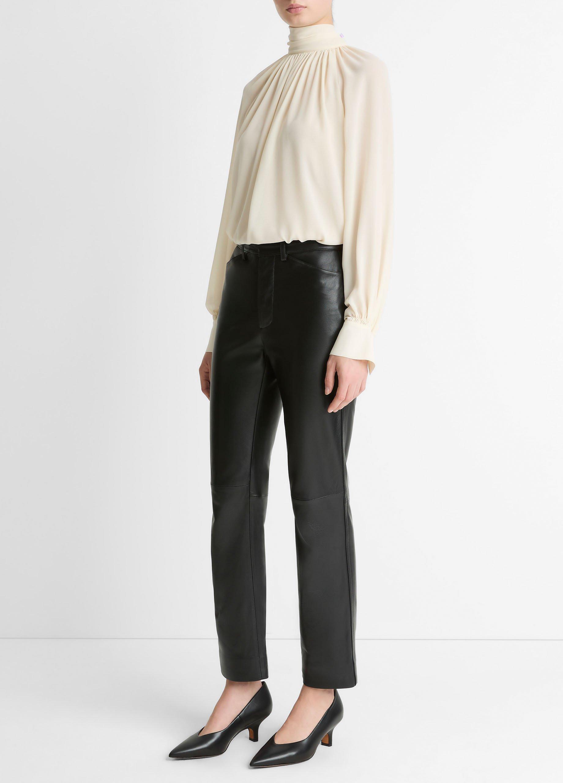 Leather Straight-Leg Trouser image number 1