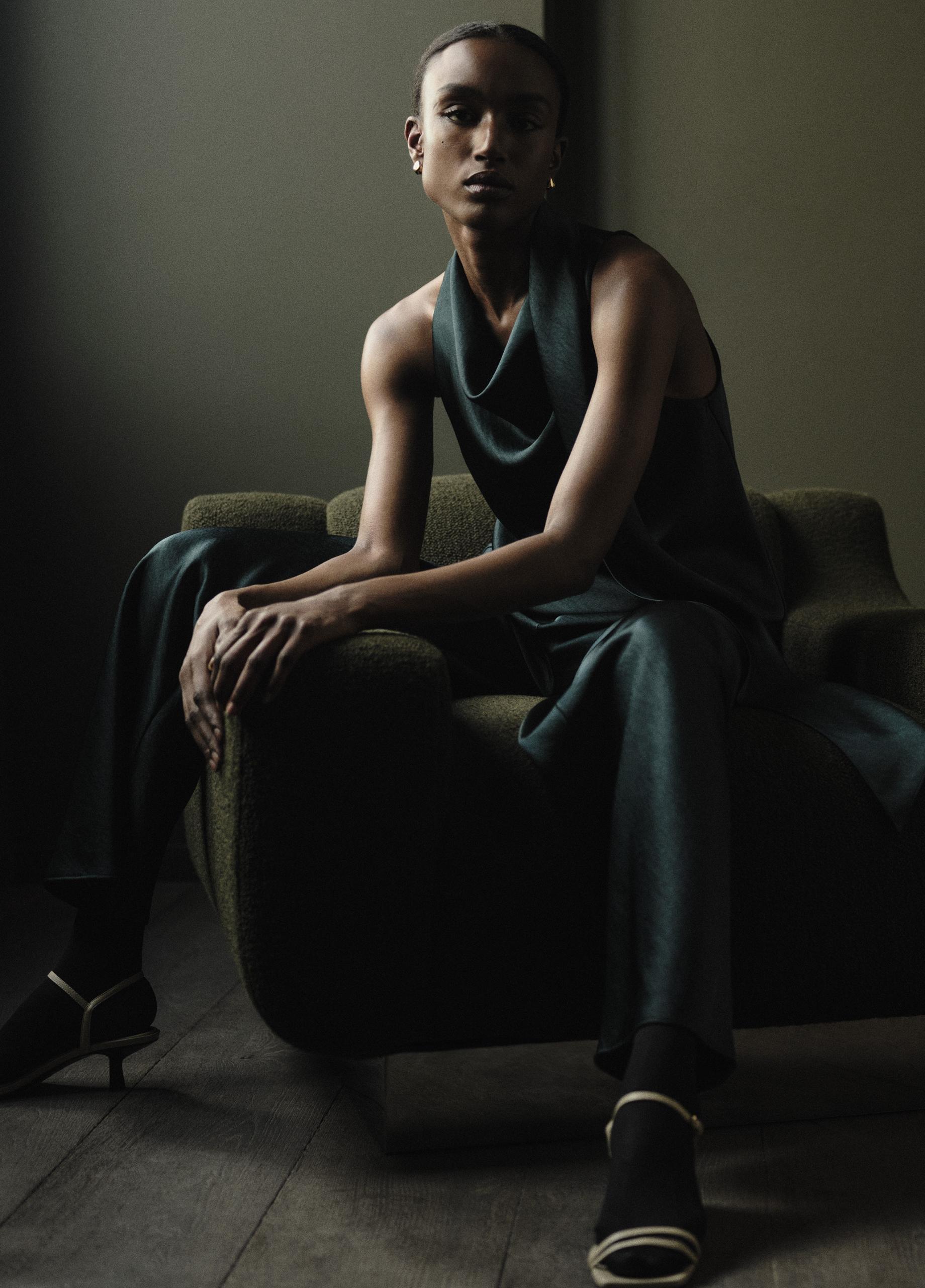 Satin Scarf Top image number 4