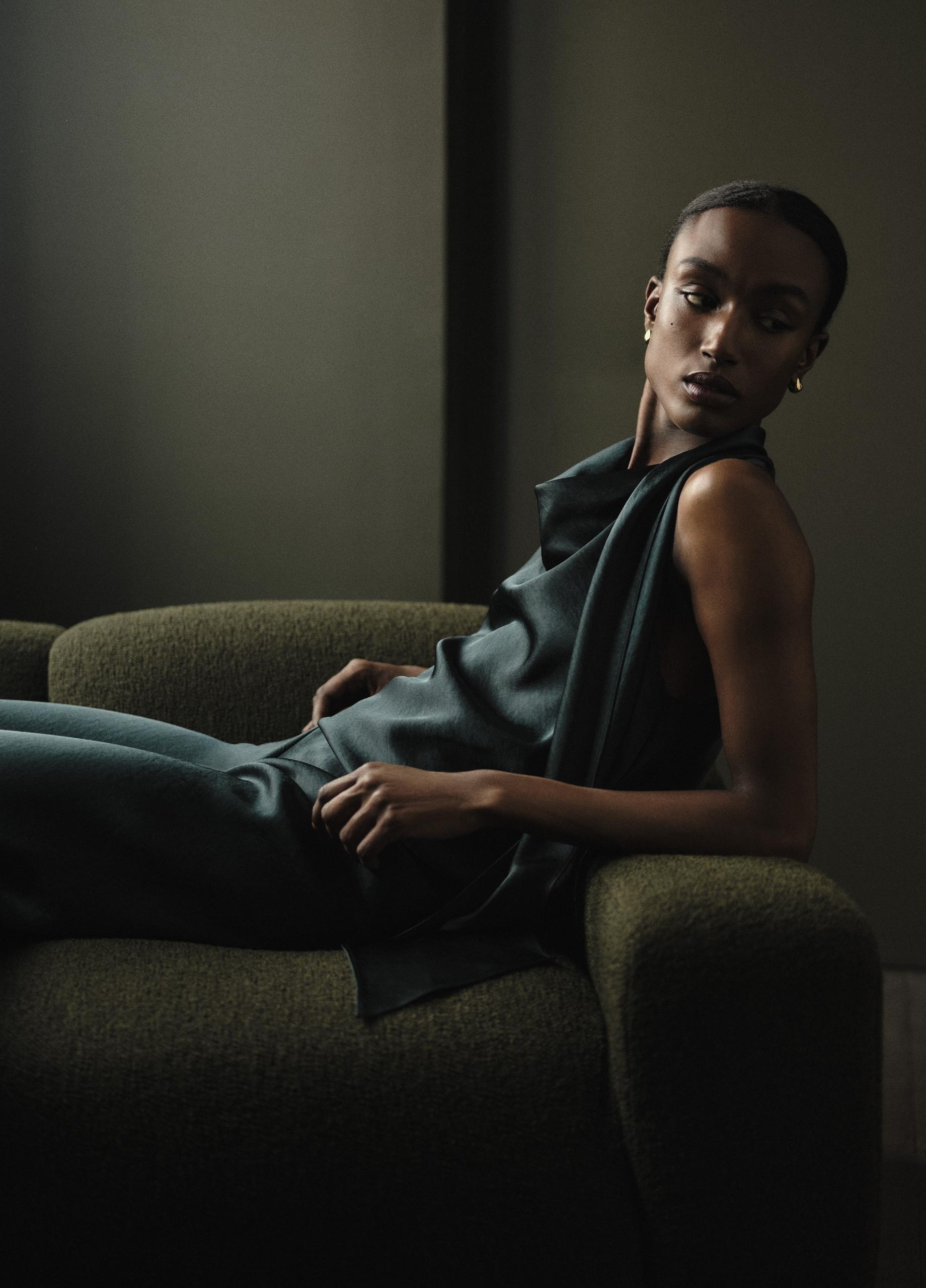 Satin Scarf Top image number 5