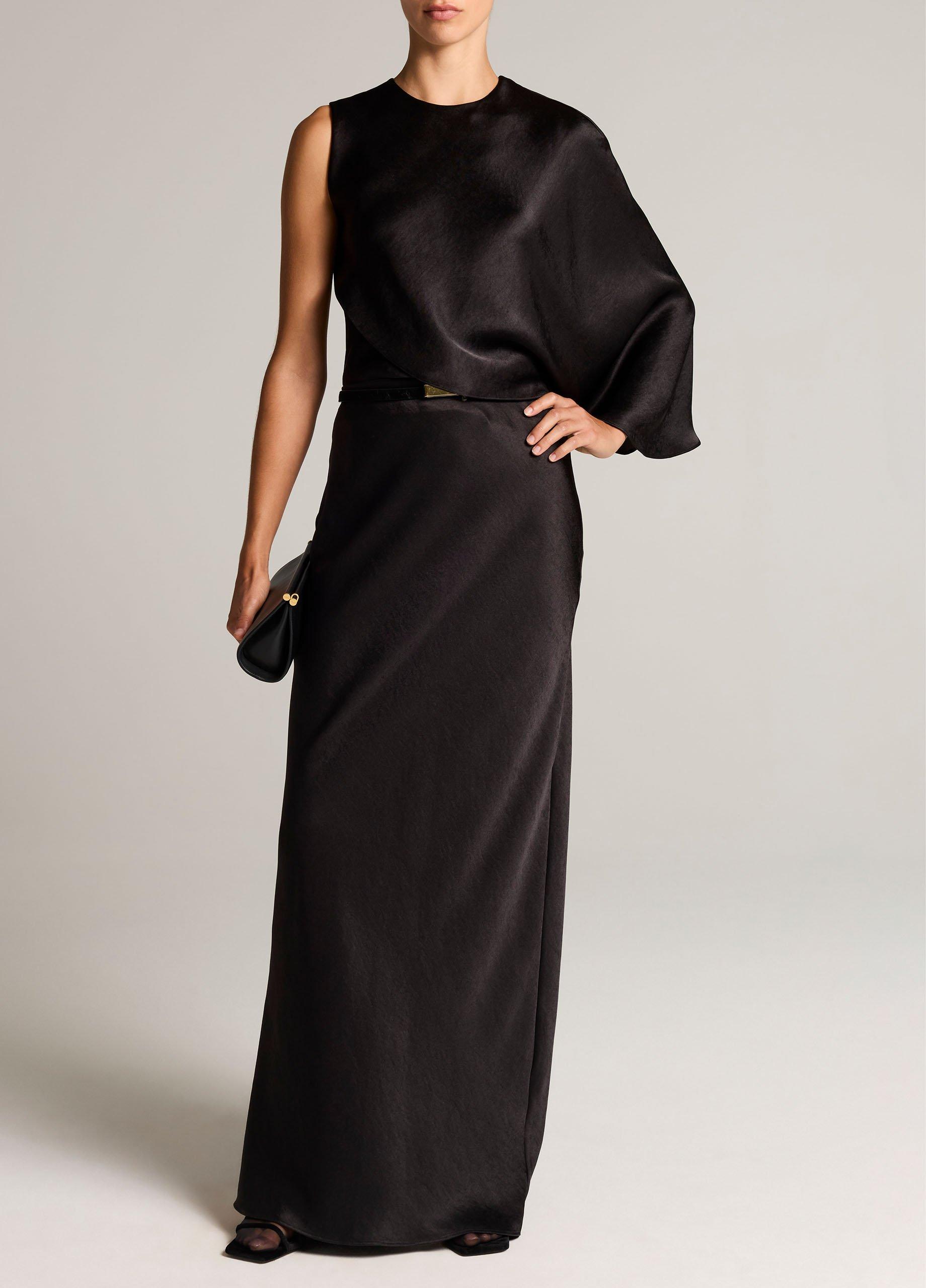 Satin Bias Column Skirt image number 0