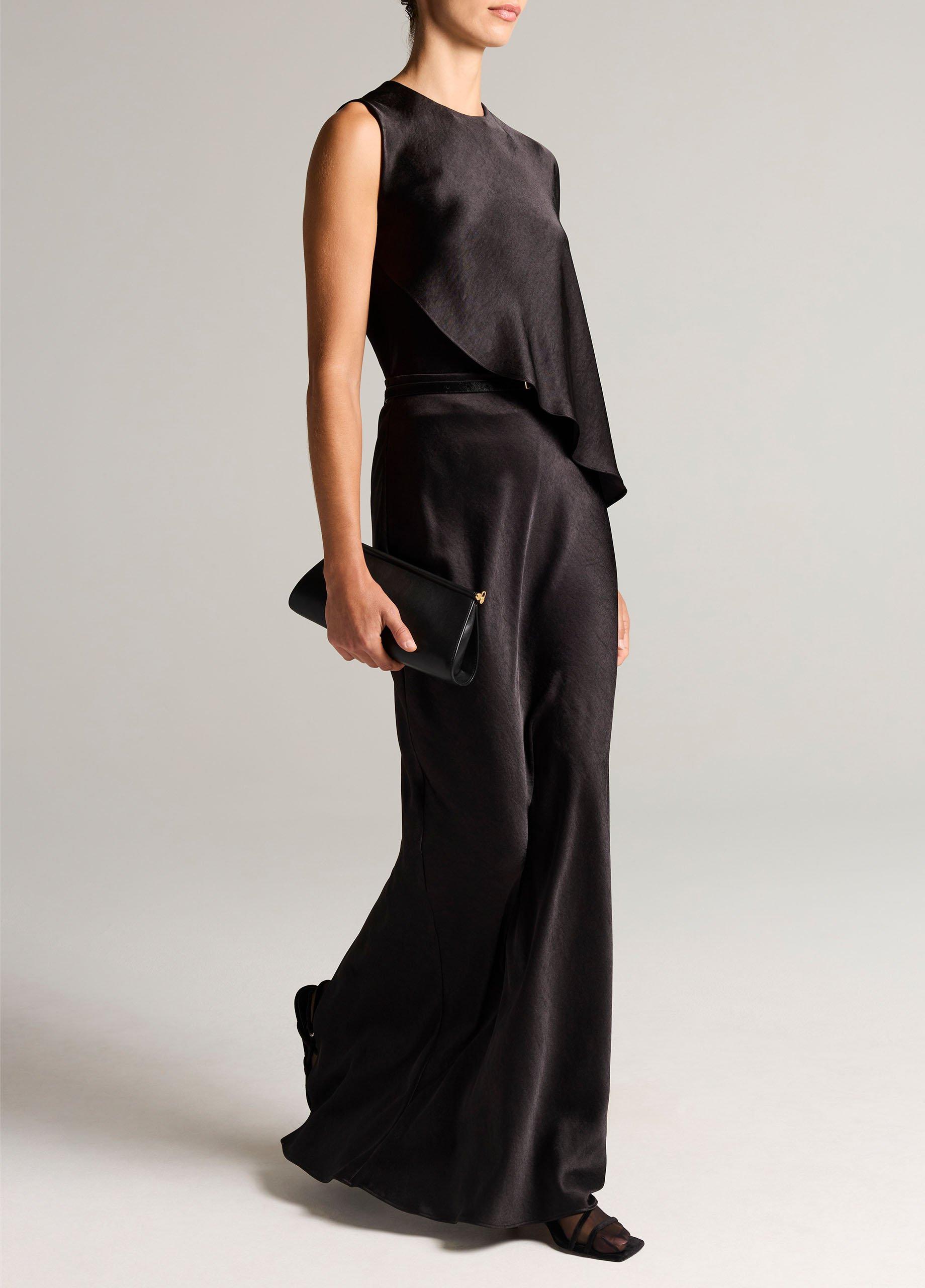 Satin Bias Column Skirt image number 1