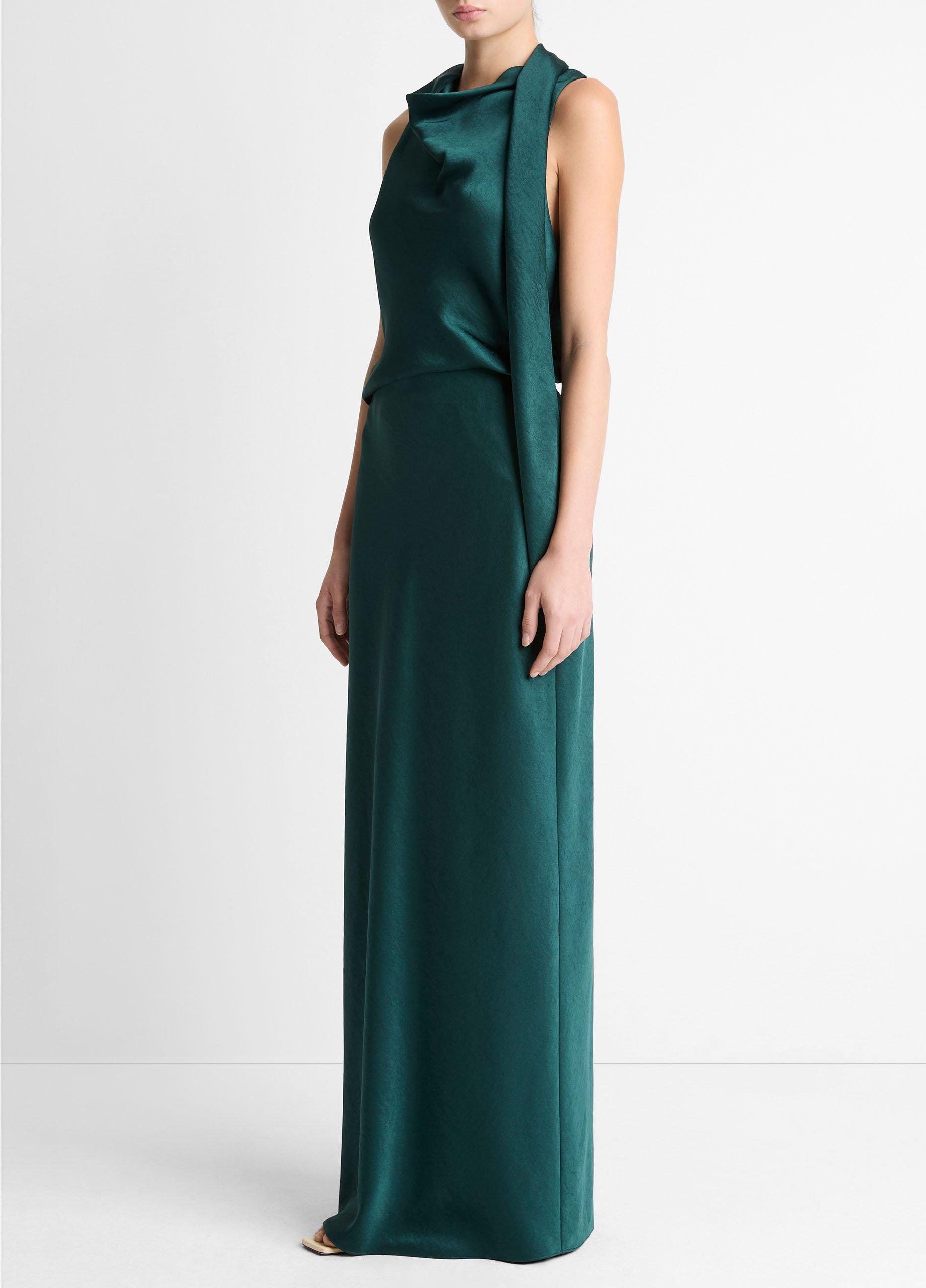 Satin Bias Column Skirt image number 1