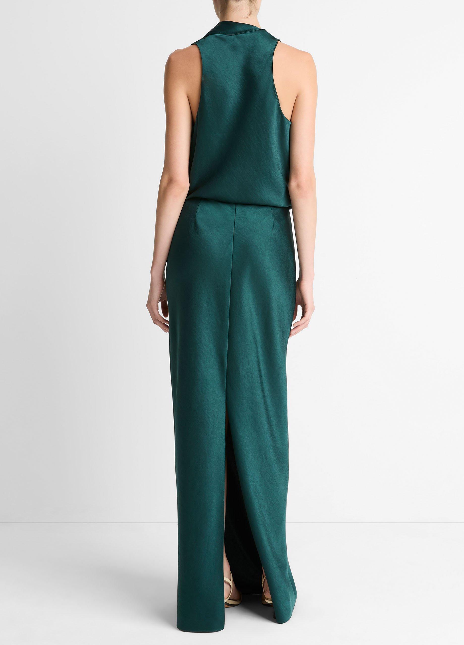 Satin Bias Column Skirt image number 2