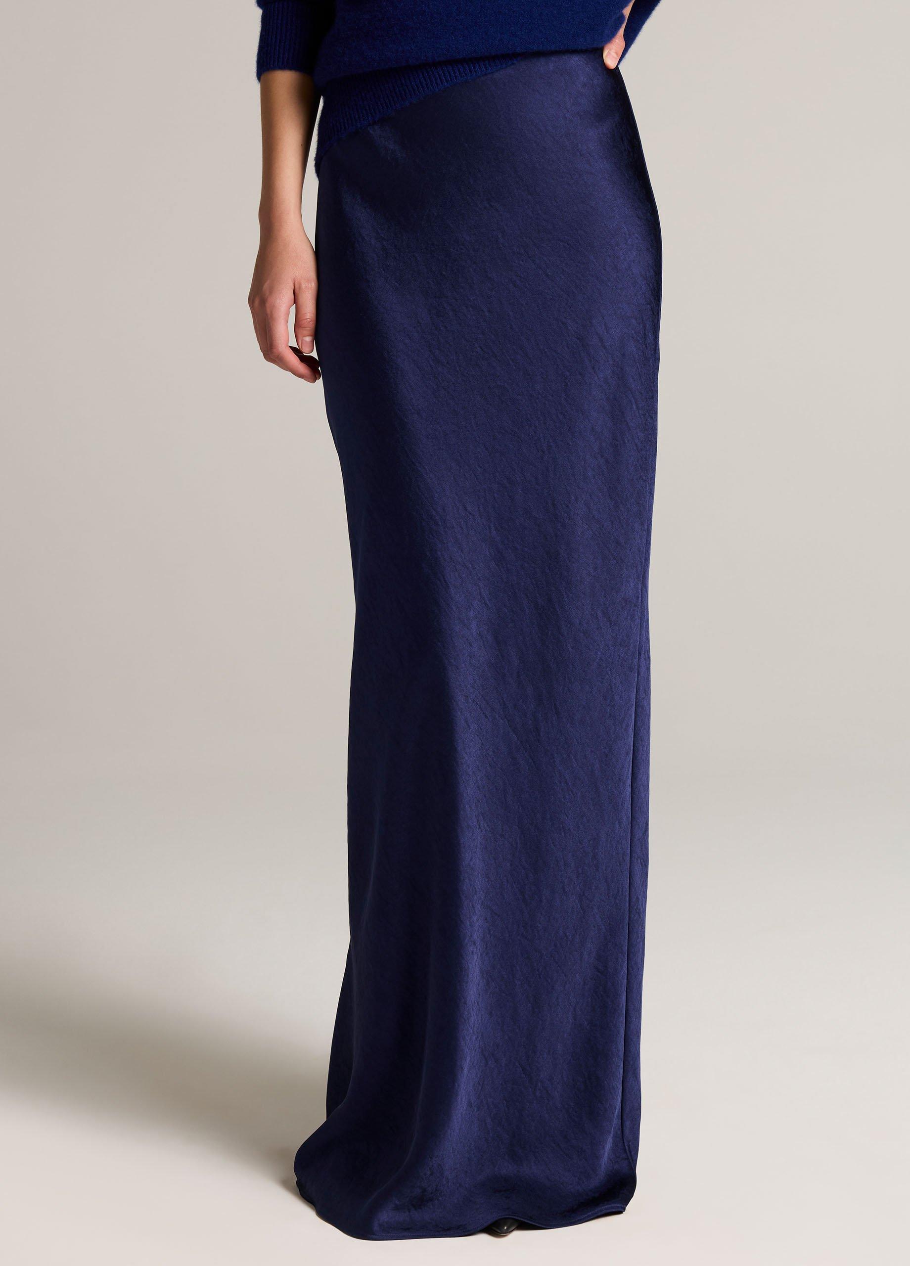 Satin Bias Column Skirt image number 3