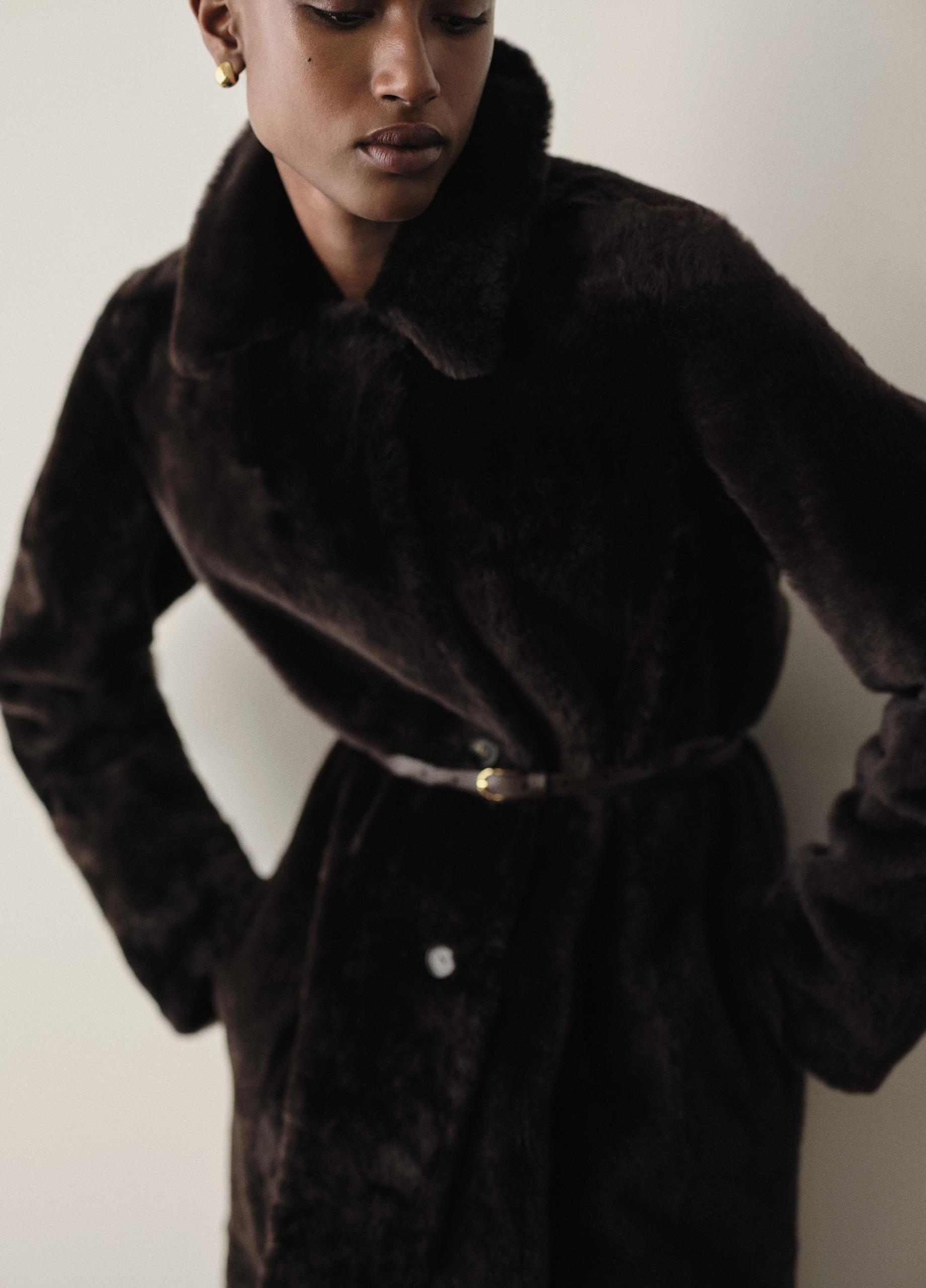 Shearling Long Coat image number 5